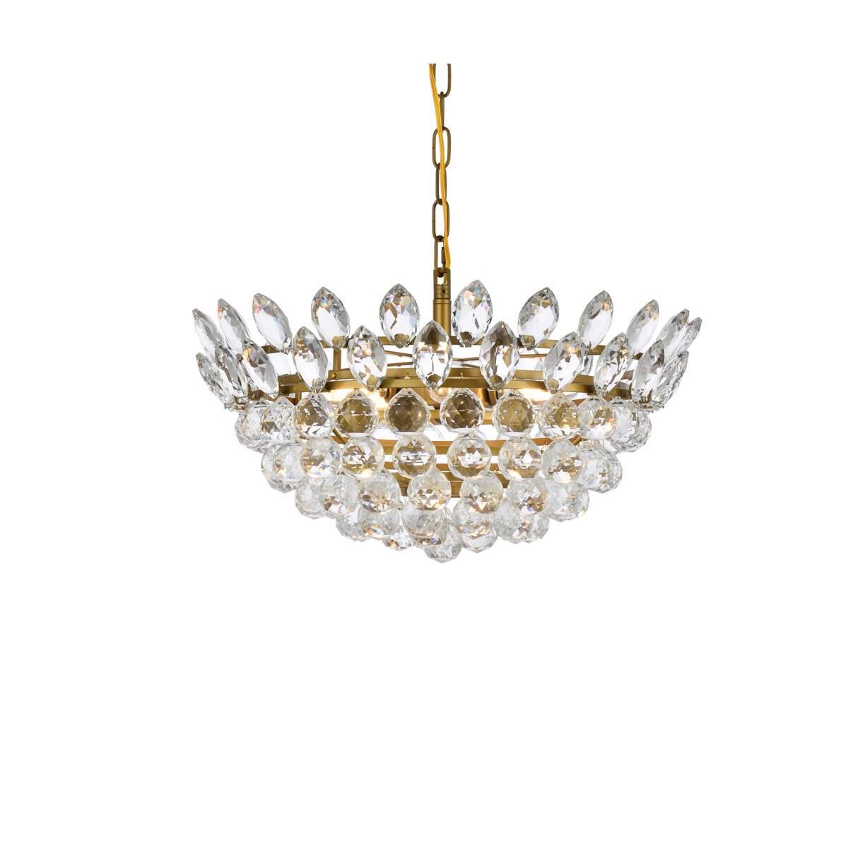 Shown in Brass finish and Royal Cut Clear crystal