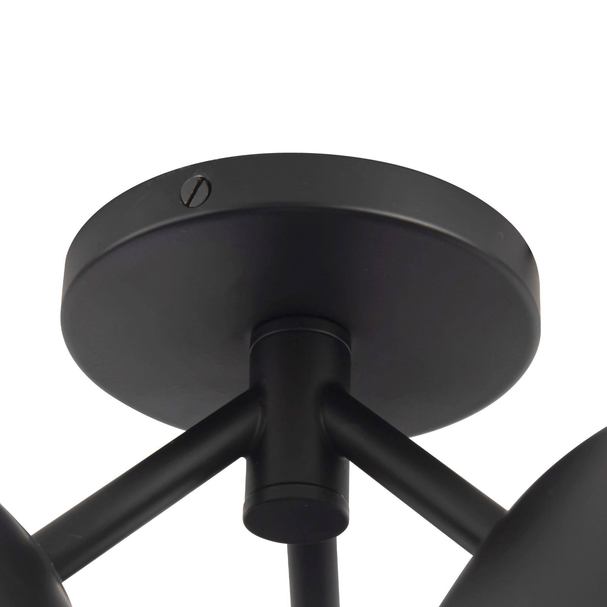Ryan Pauly Fosso 17 Inch 3 Light Semi Flush Mount,