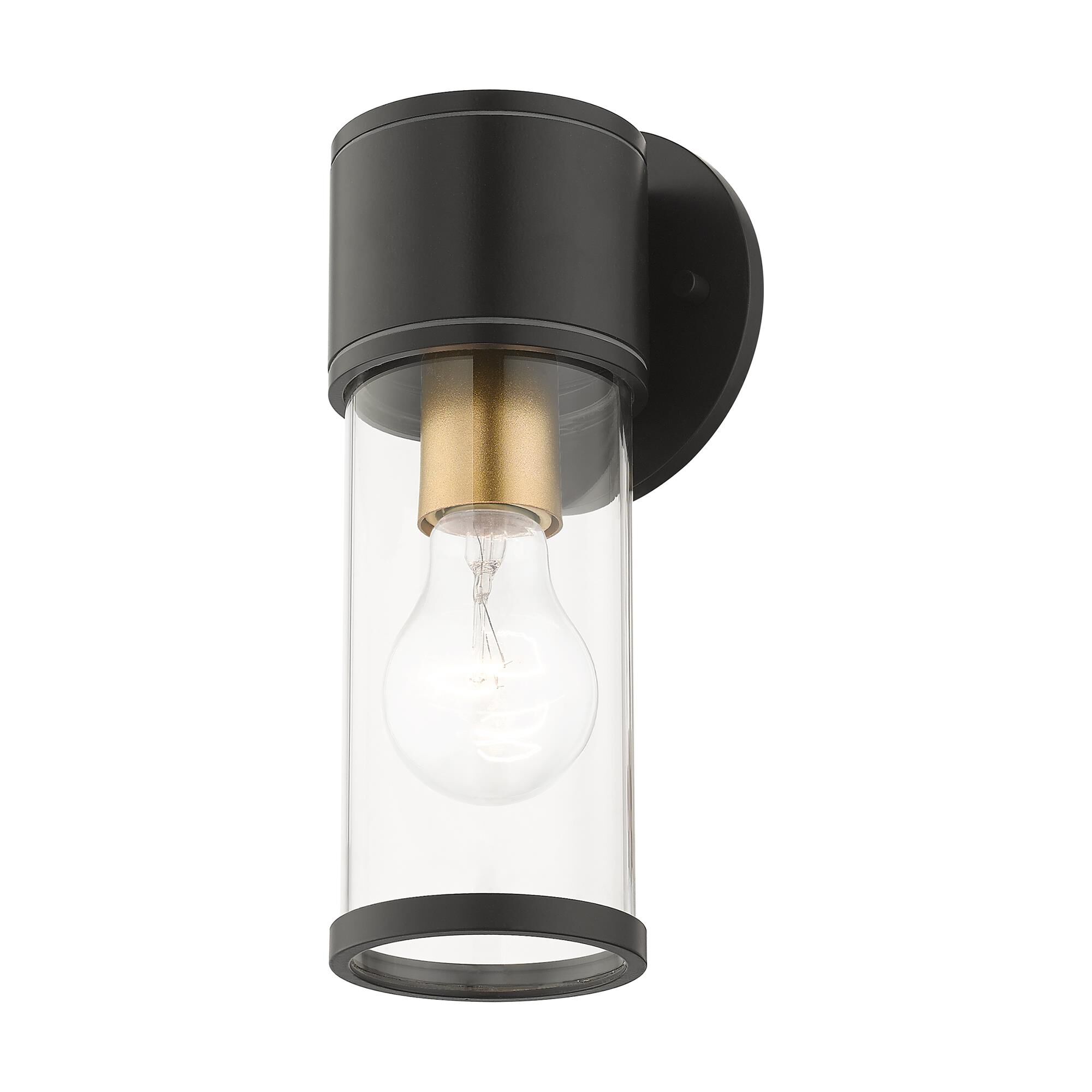 Shown in Bronze With Antique Gold Accents finish and Clear glass