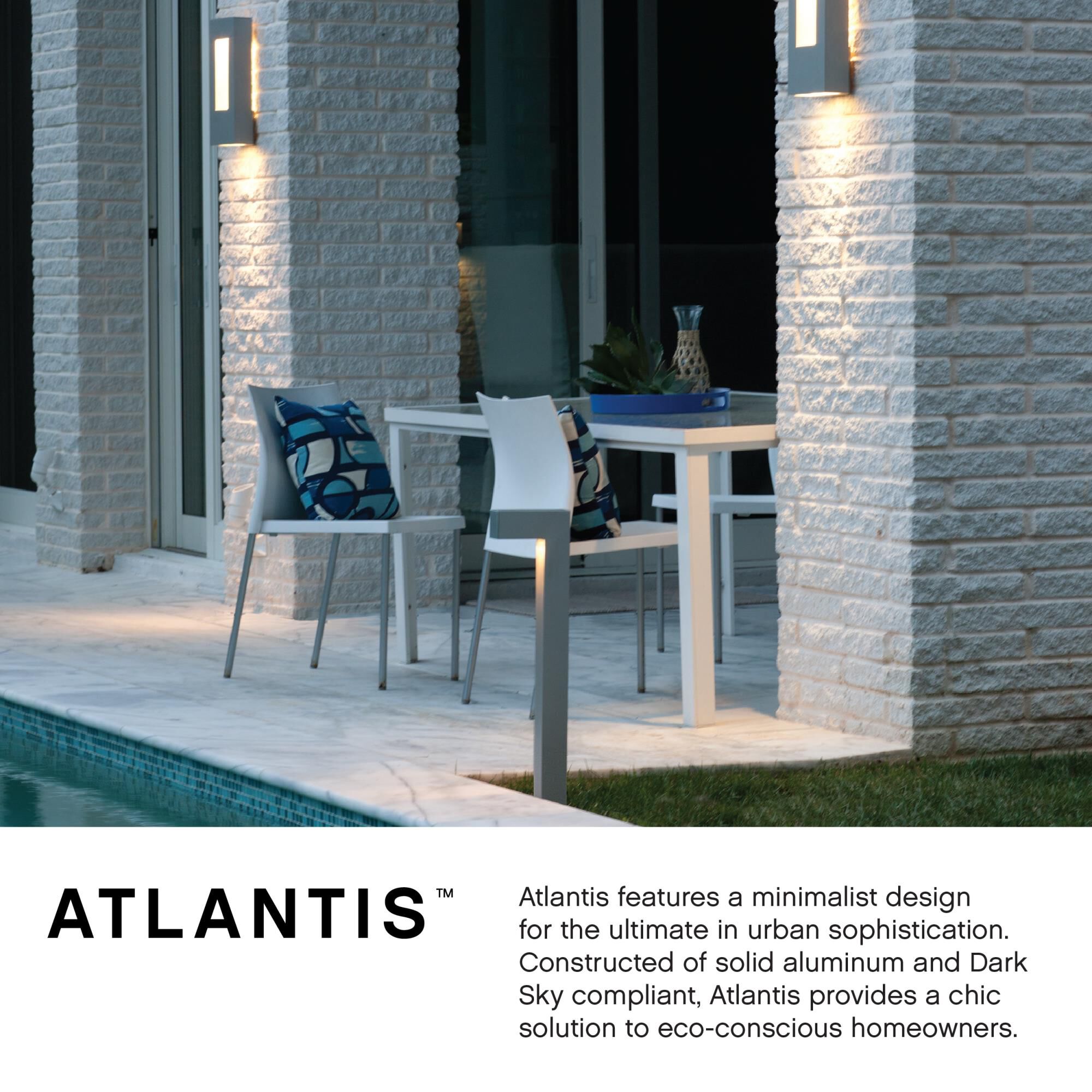 Hinkley Lighting Atlantis 6 Inch Tall LED Outdoor Wall Light