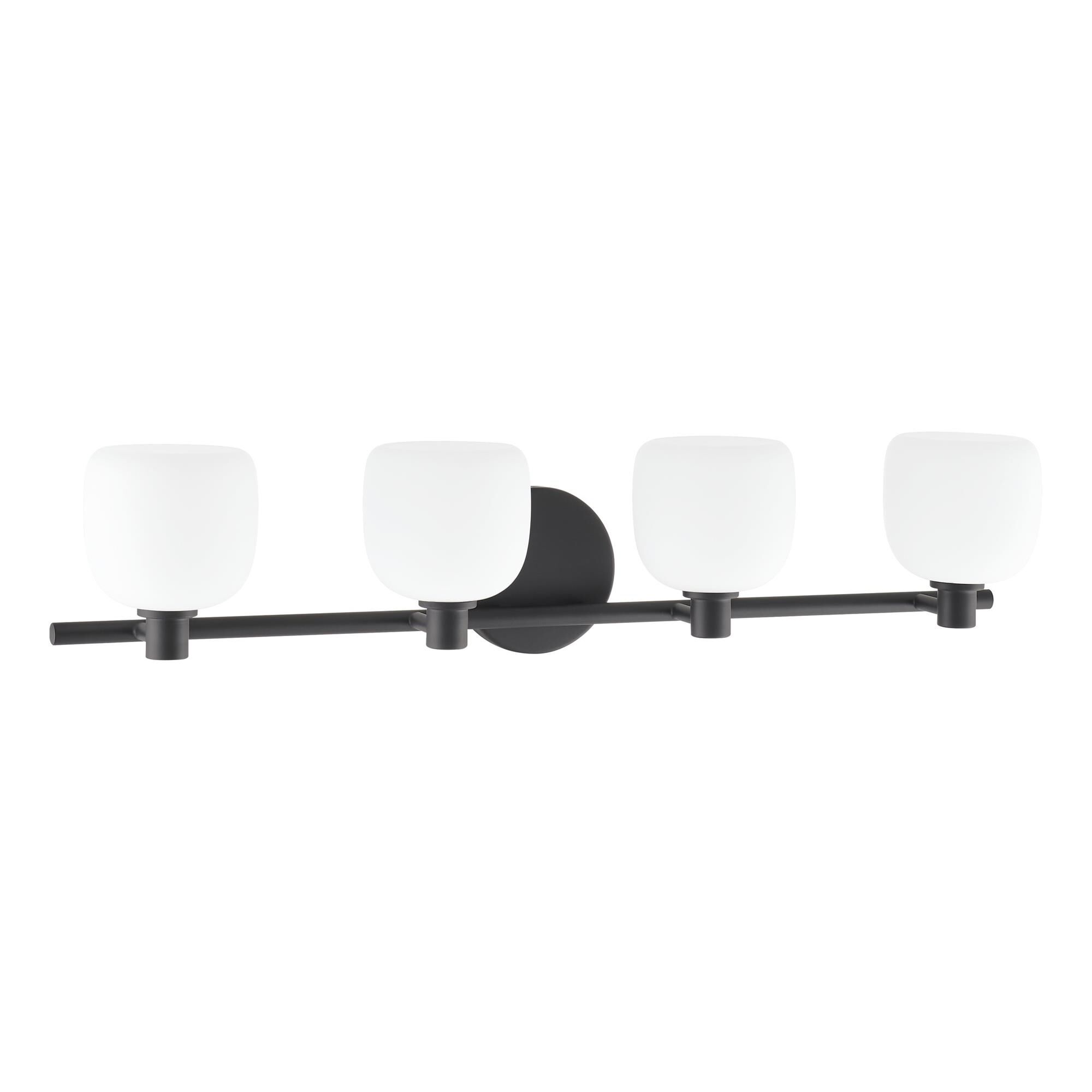 Shown in Matte Black finish and Etched Opal glass