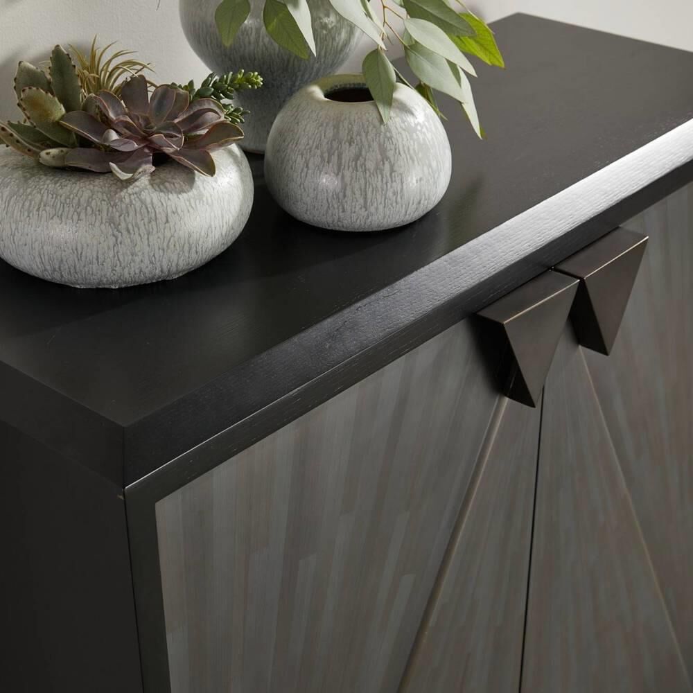 Shown in Gray Straw Marquetry finish