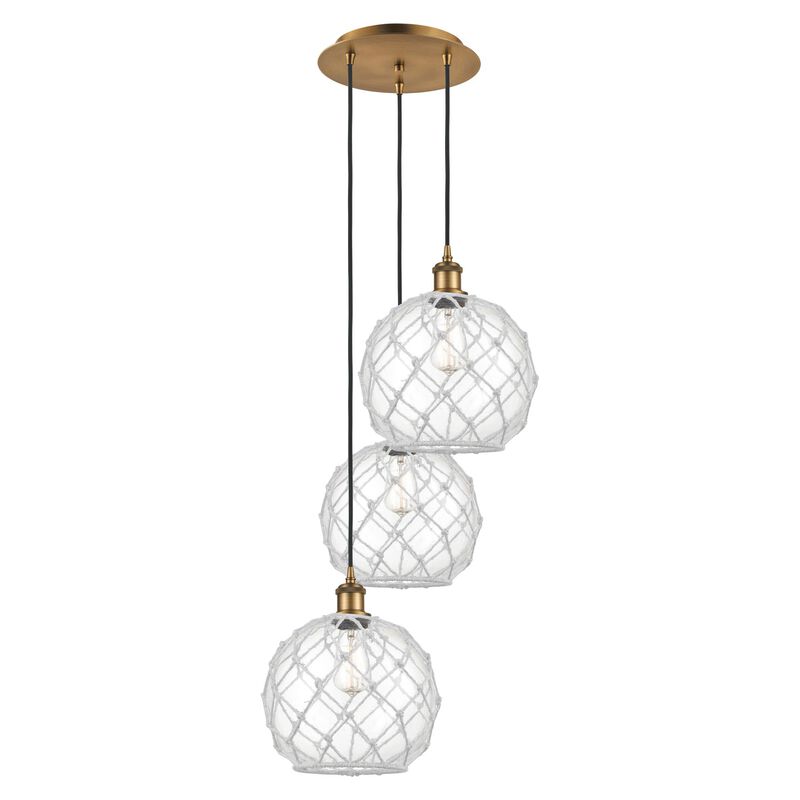 Bruno Marashlian Farmhouse Rope 17 Inch Multi Light Pendant by Innovations Lighting