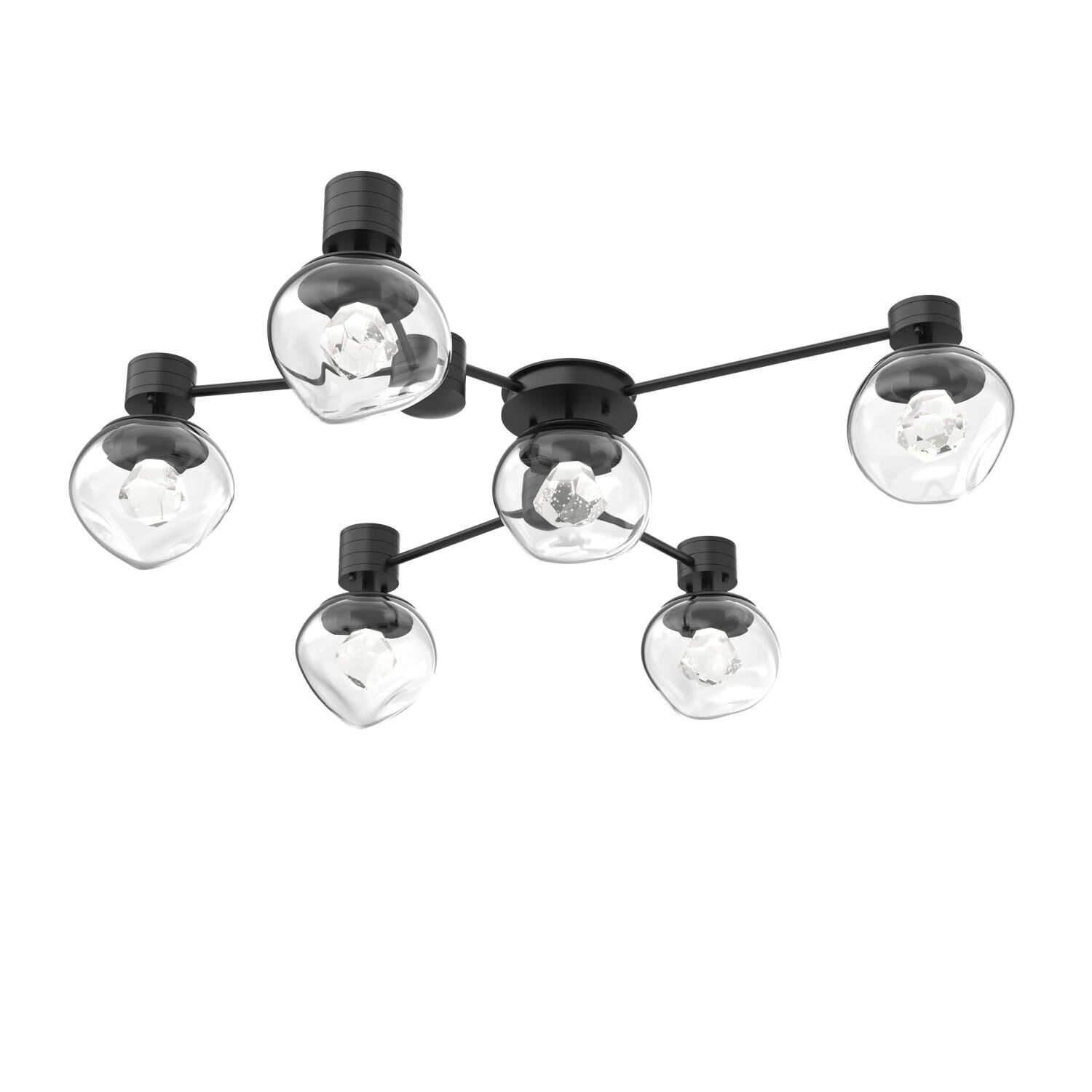 Levi Wilson Luna 37 Inch Semi Flush Mount by Hammerton Studio