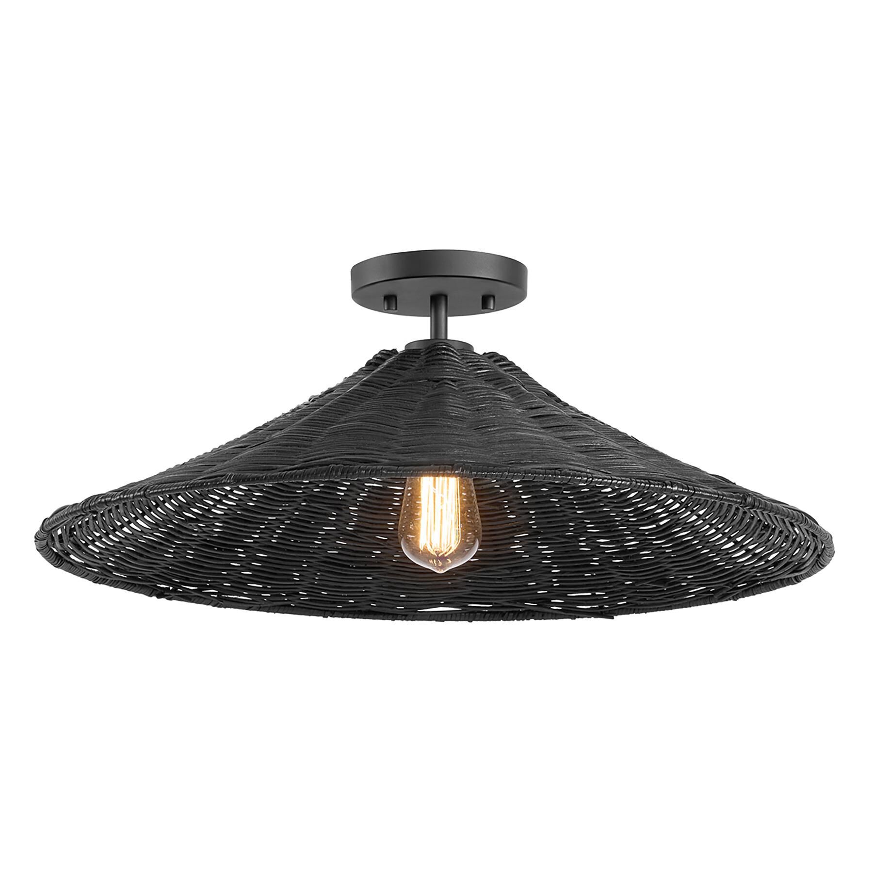 22 Inch 1 Light Semi Flush Mount by Meridian Lighting