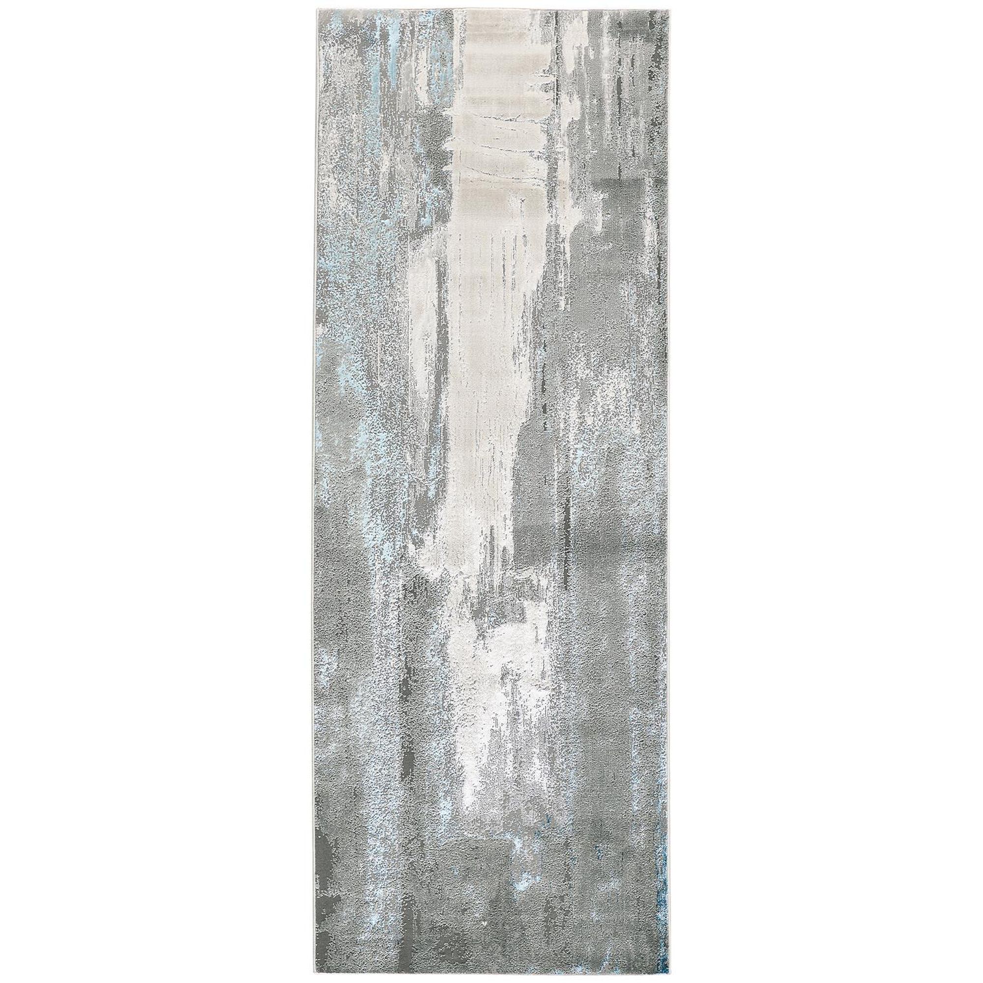 Azure Machine Woven Area Rug,