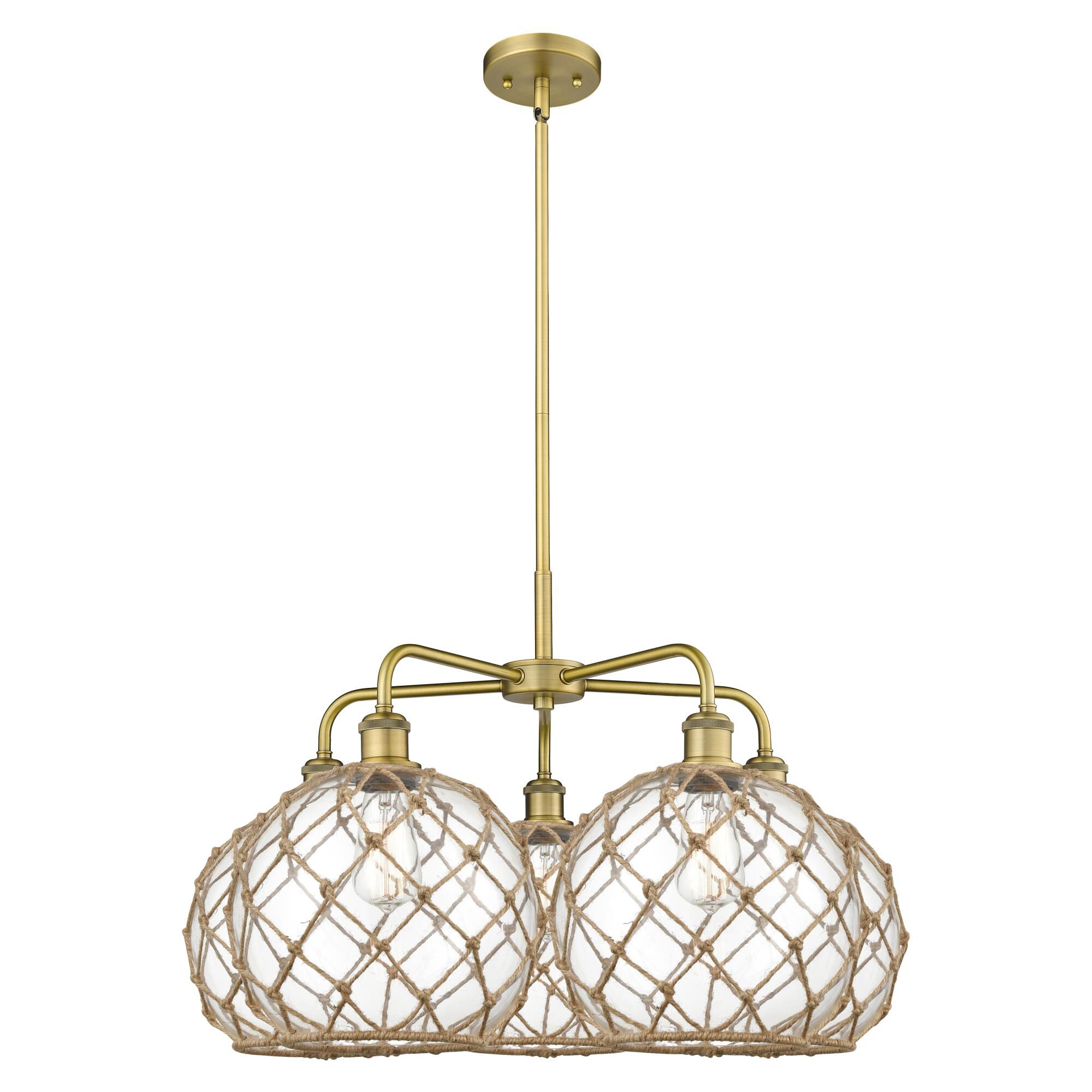 Bruno Marashlian Farmhouse Rope 29 Inch Chandelier by Innovations Lighting