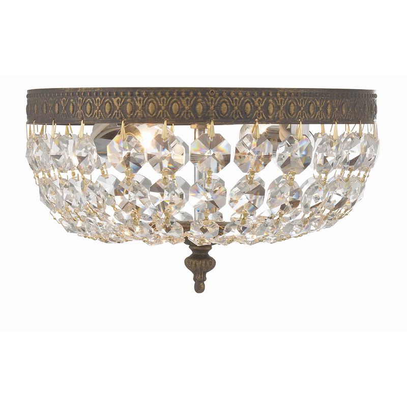 Ceiling 10 Inch 2 Light Semi Flush Mount by Crystorama