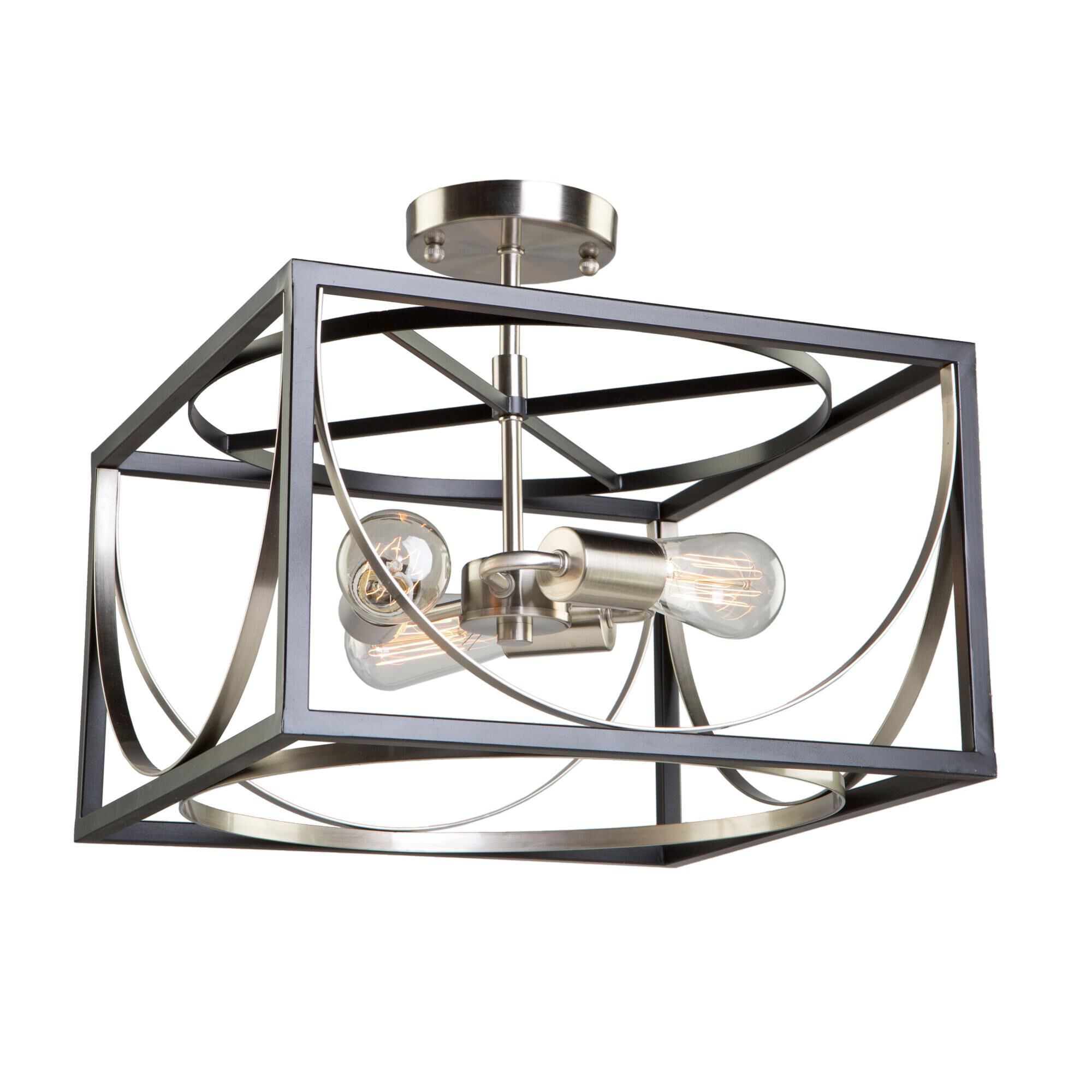 Corona 13 Inch 3 Light Semi Flush Mount by Artcraft
