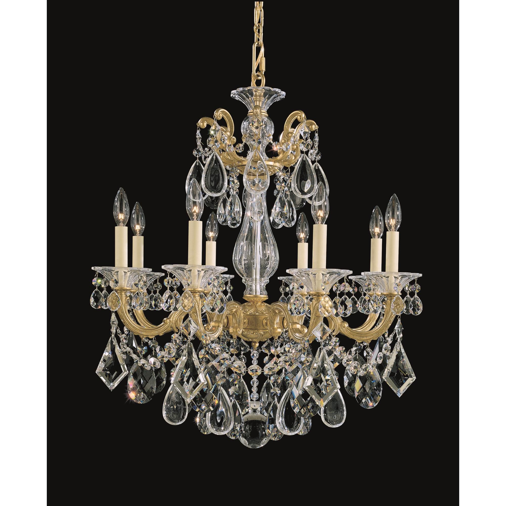 Shown in Heirloom Gold finish and Clear Heritage Handcut crystal