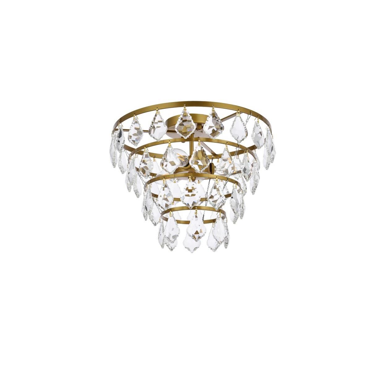 Shown in Brass finish and Royal Cut Clear crystal