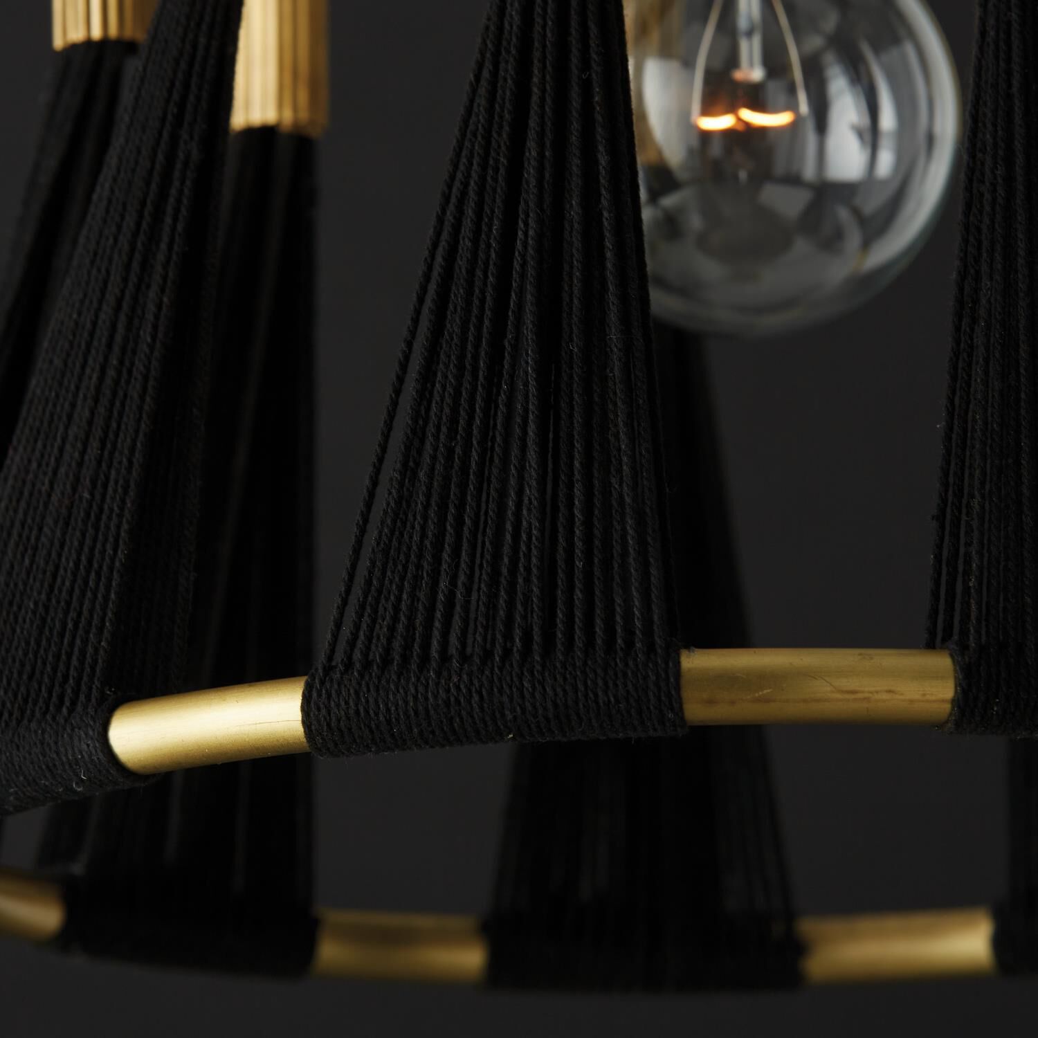 Shown in Black Rope And Patinaed Brass finish