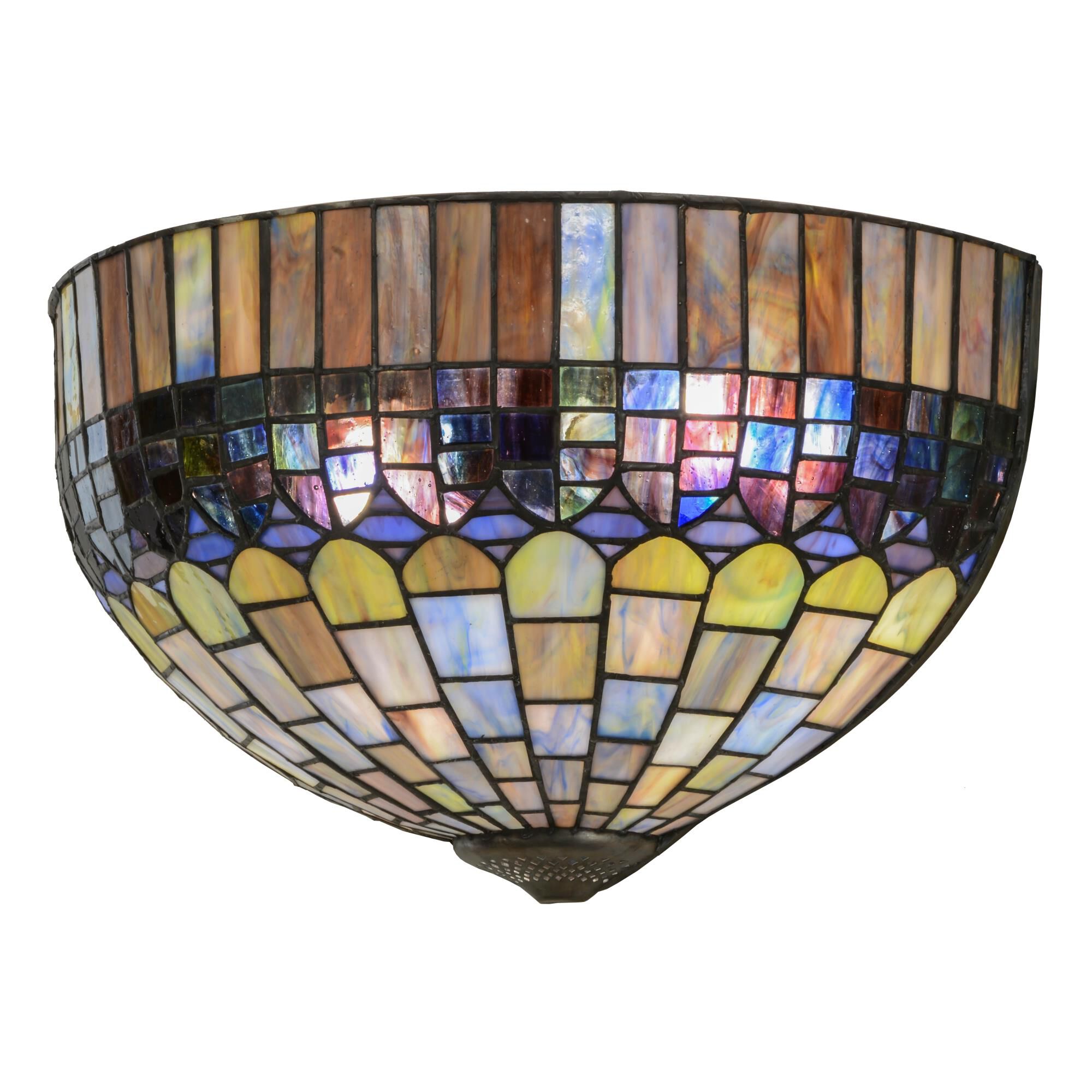 Shown with Sunflower-Amber-Green-Blue-Violet-Chocolate-White glass