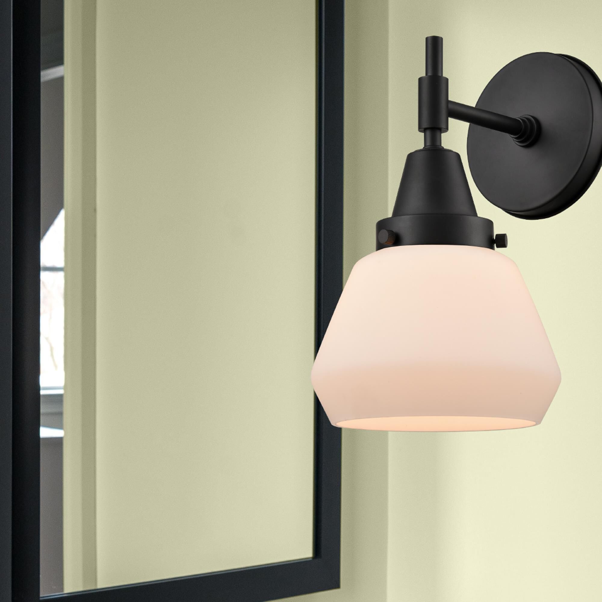 Shown in Matte Black finish and Matte White Cased Large Cone glass