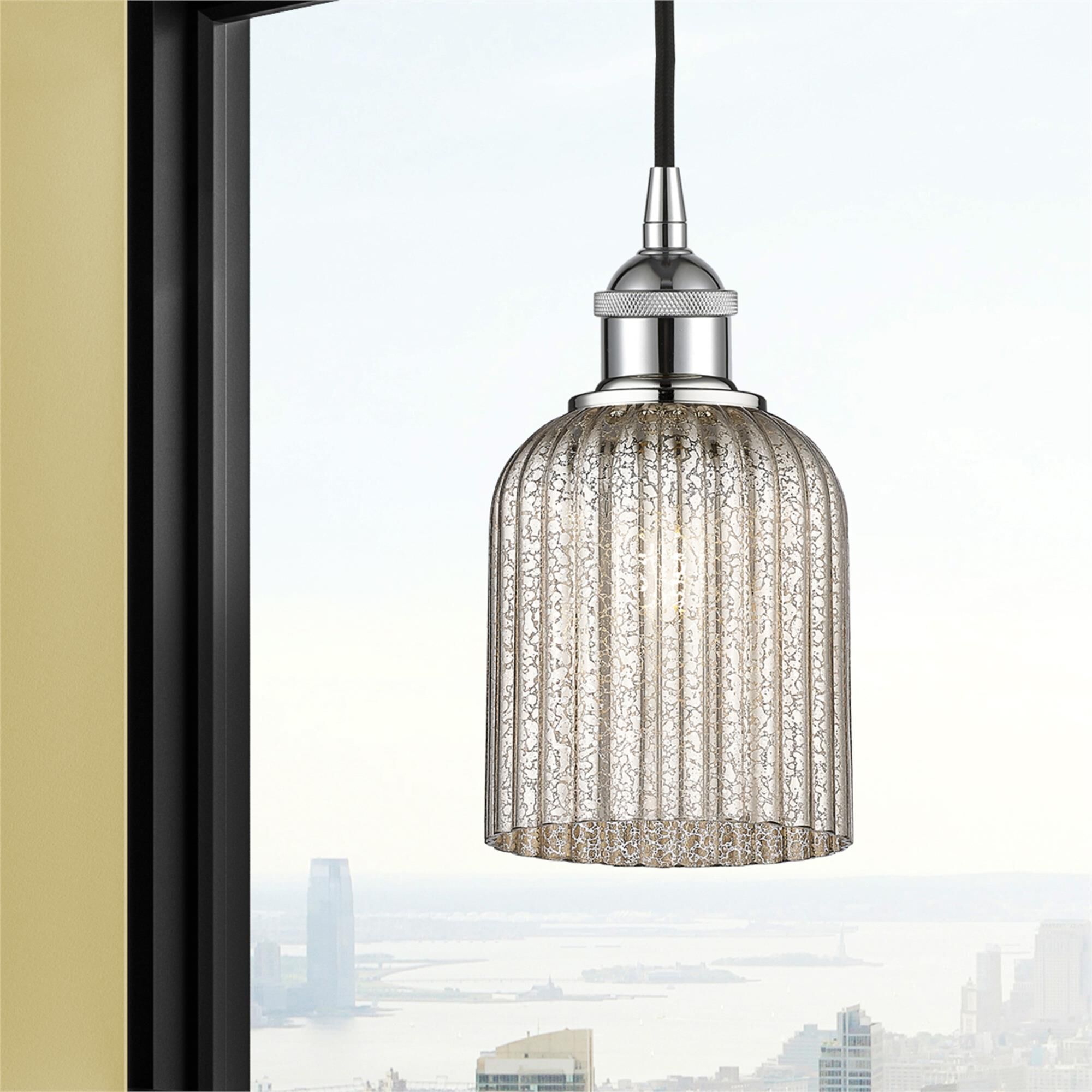Shown in Polished Chrome finish and Mercury glass