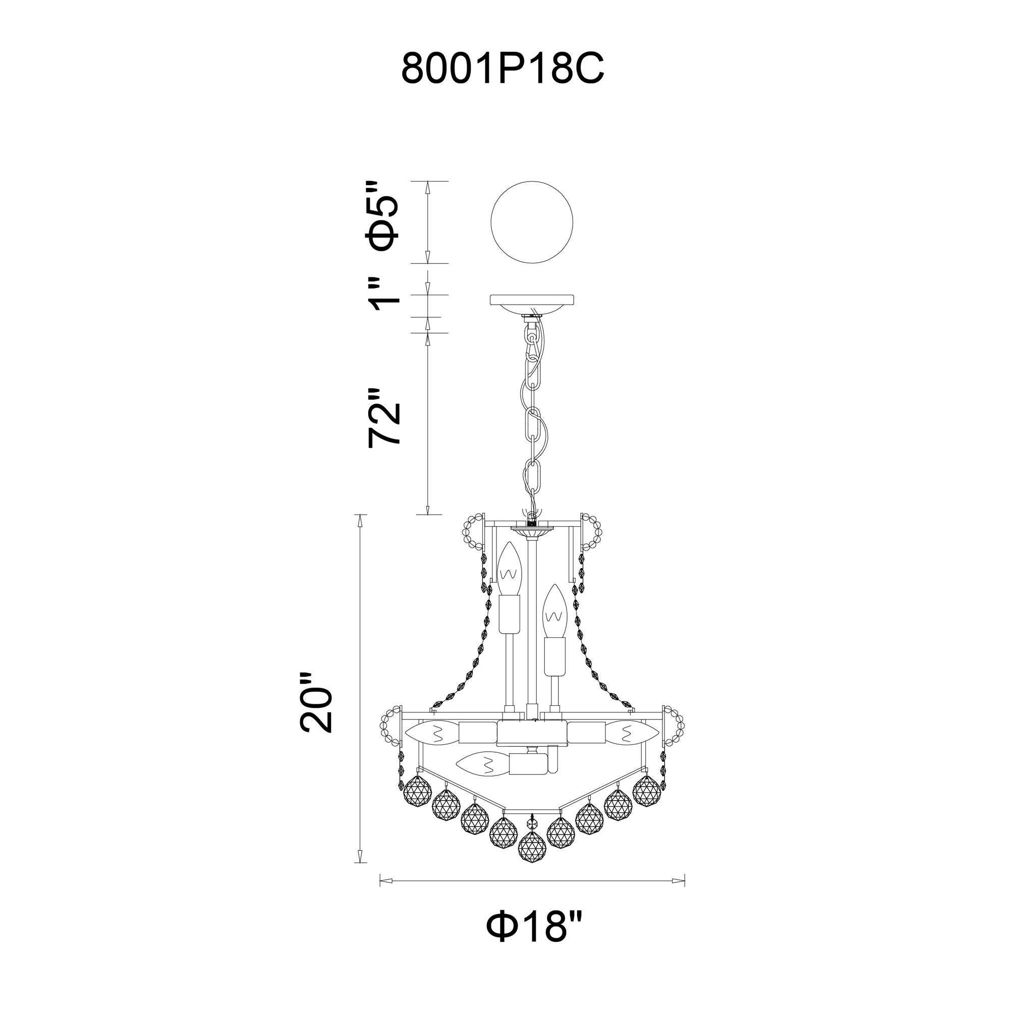 Shown in Chrome finish and K9 Clear crystal