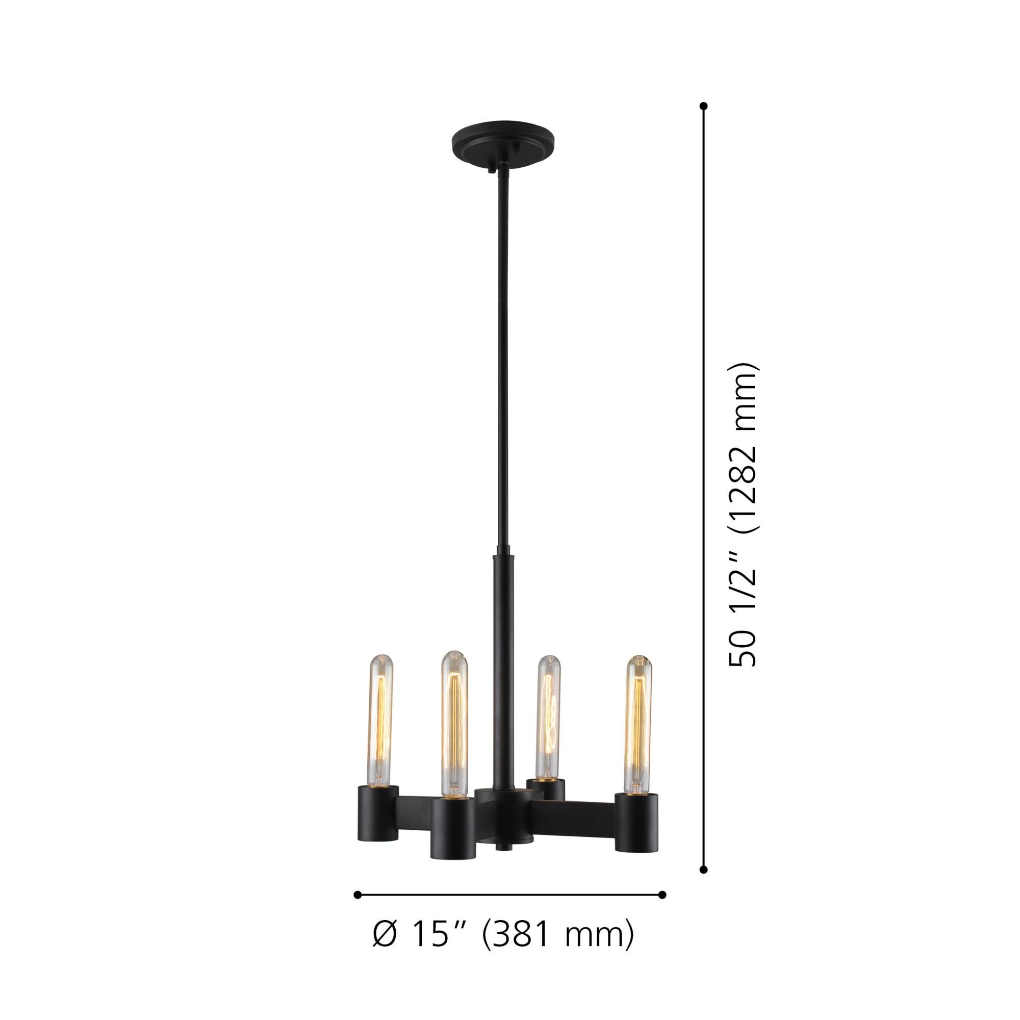 Eglo Broyles 15 Inch 4 Light Mini Chandelier by Eglo Lighting