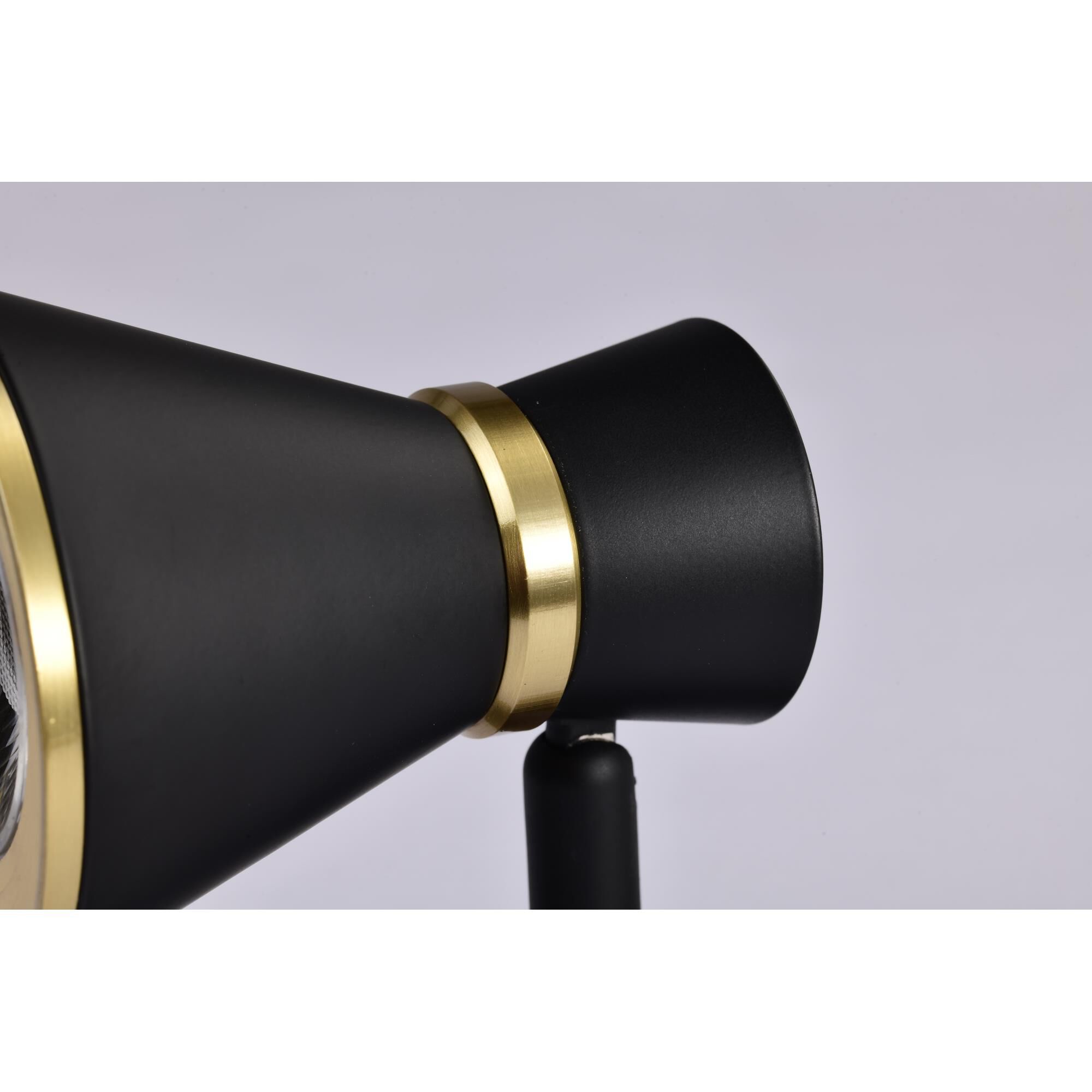 Shown in Matte Black and Brushed Brass finish