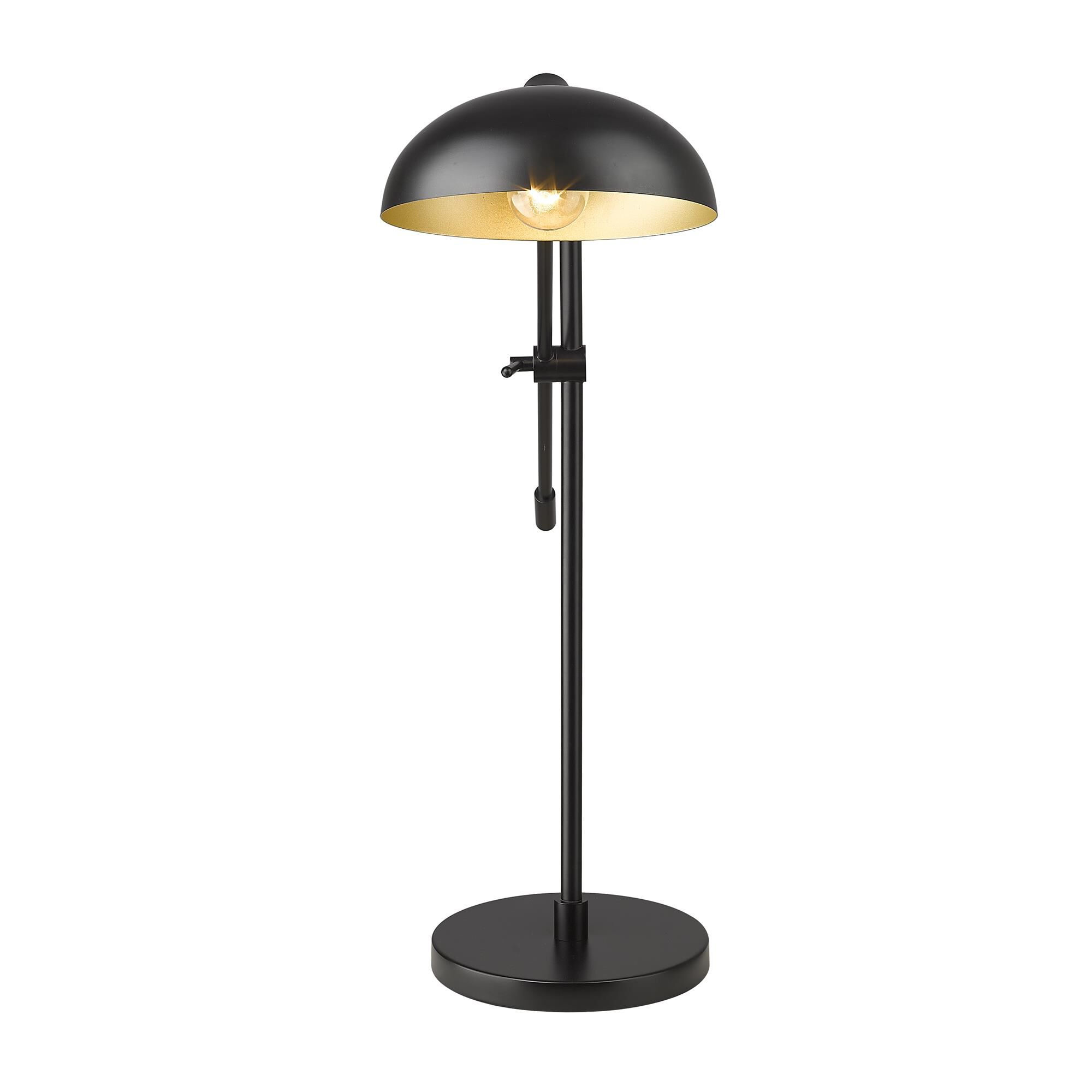 Shown in Matte Black finish and Outer Matte Black and Inner Golden Steel shade