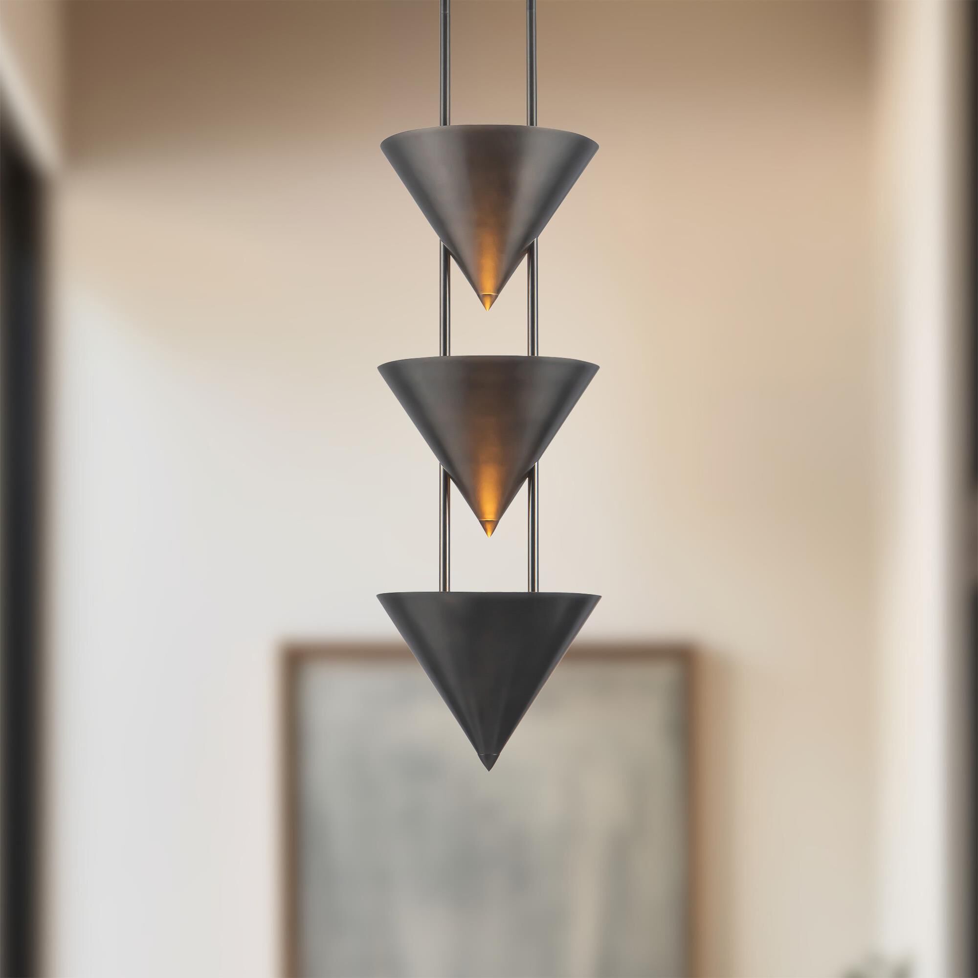 Shown in Aged Steel finish and Steel shade