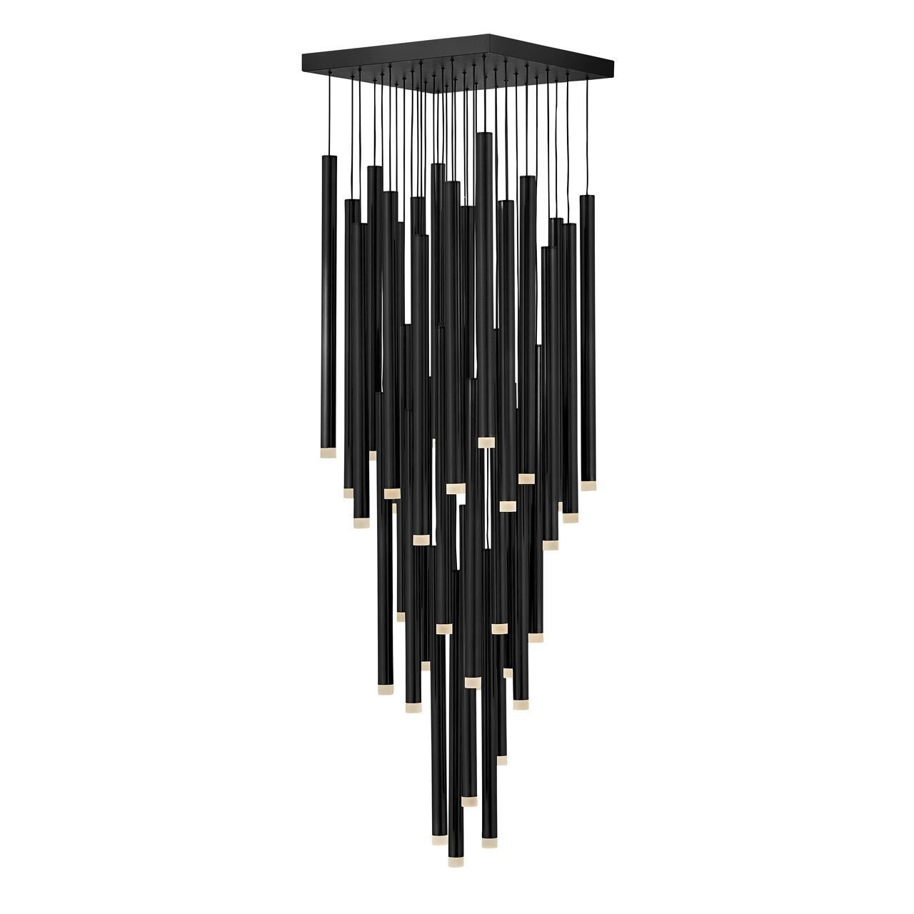 Shown in Black finish and Black glass and Hand Polished Crystal shade and Black accent
