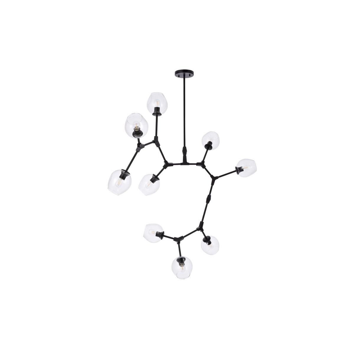 Cavoli 79 Inch 9 Light Linear Suspension Light by Elegant Lighting