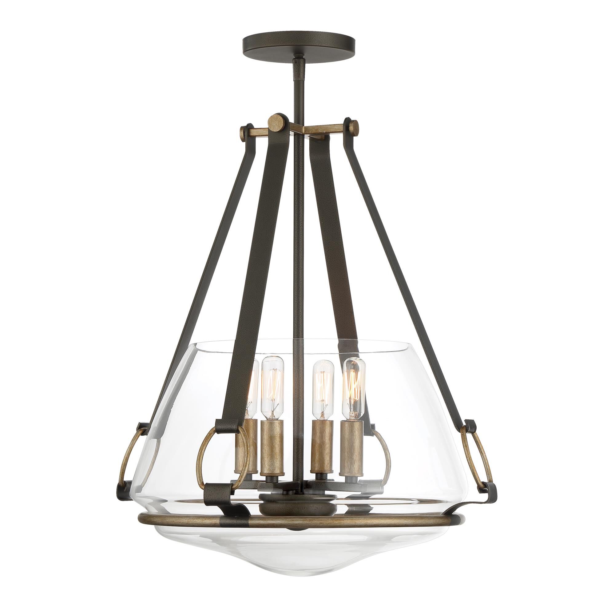 Eden Valley 17 Inch Cage Pendant by Minka Lavery