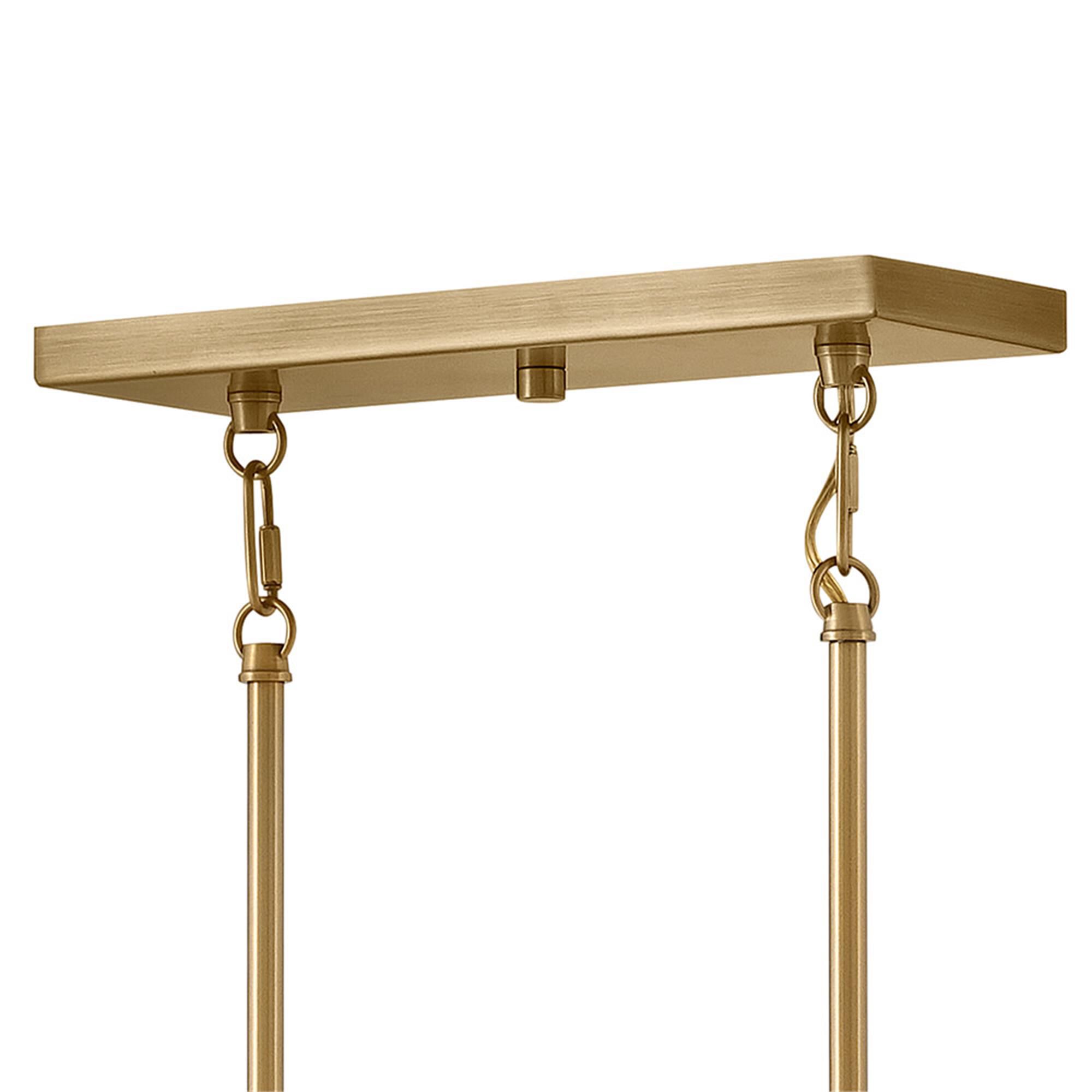 Shown in Heritage Brass finish and Natural Paper shade
