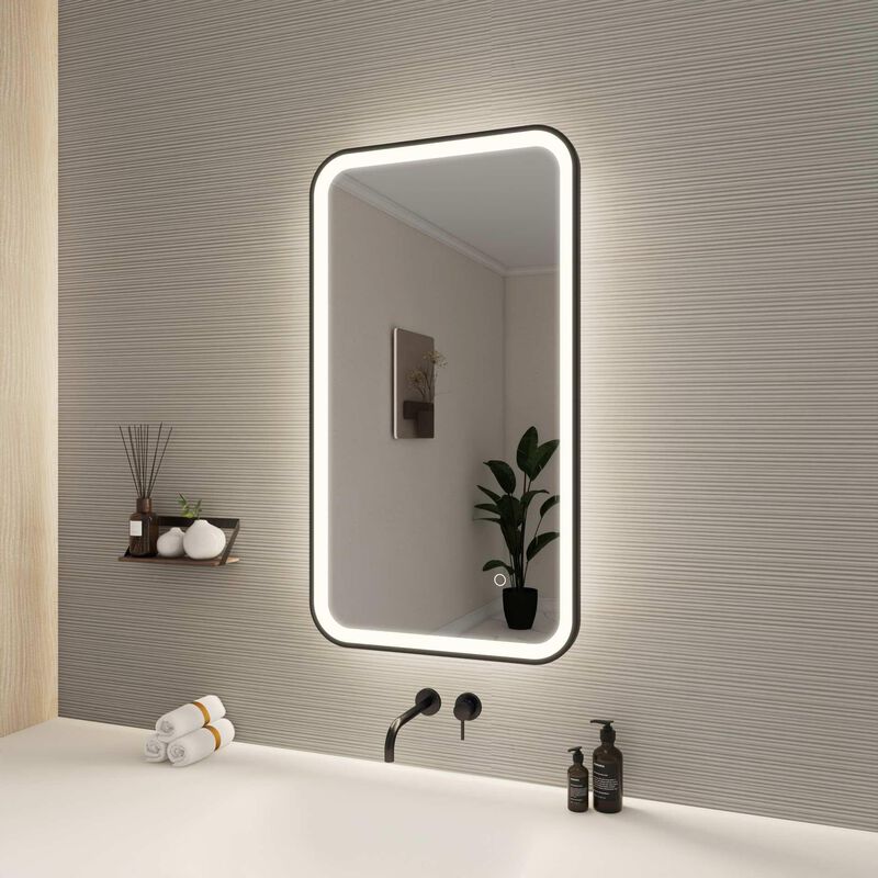 Harmoni 36 Inch Rectangular LED Lighted Mirror by Elegant Decor