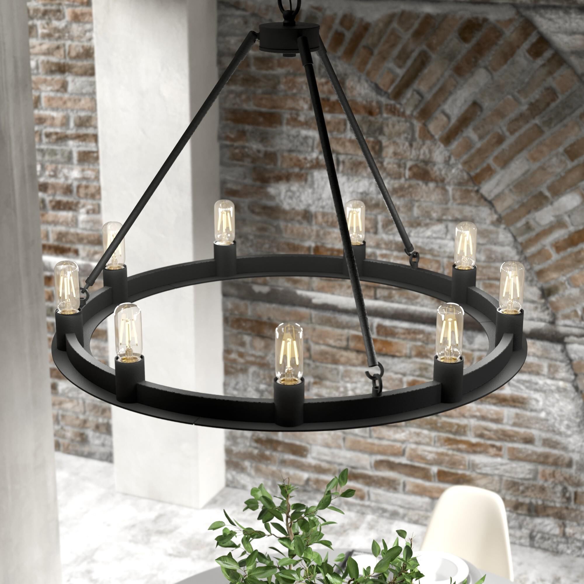 Saddlewood 30 Inch 9 Light Chandelier by Hunter Fan