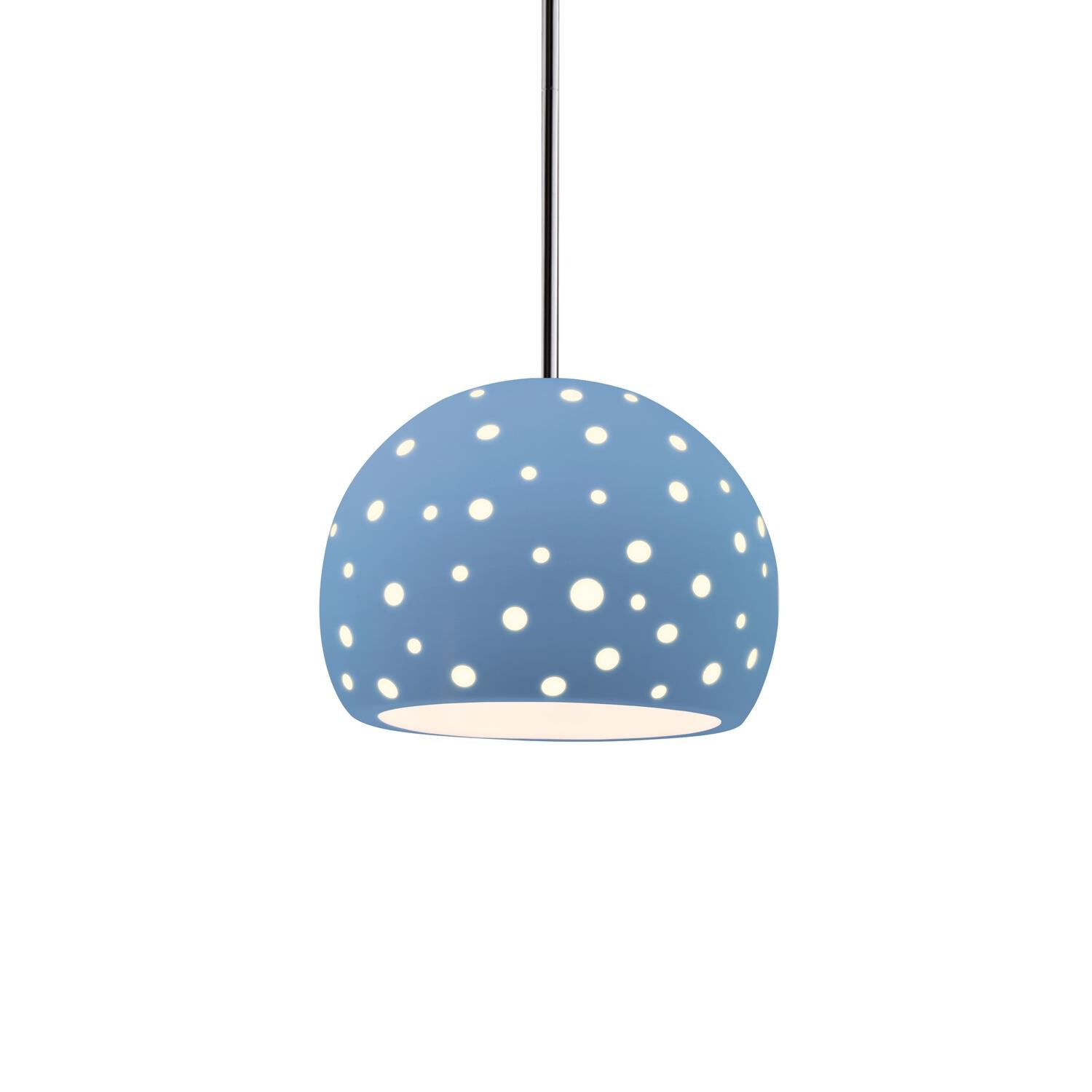 Shown in Polished Chrome finish and Sky Blue shade