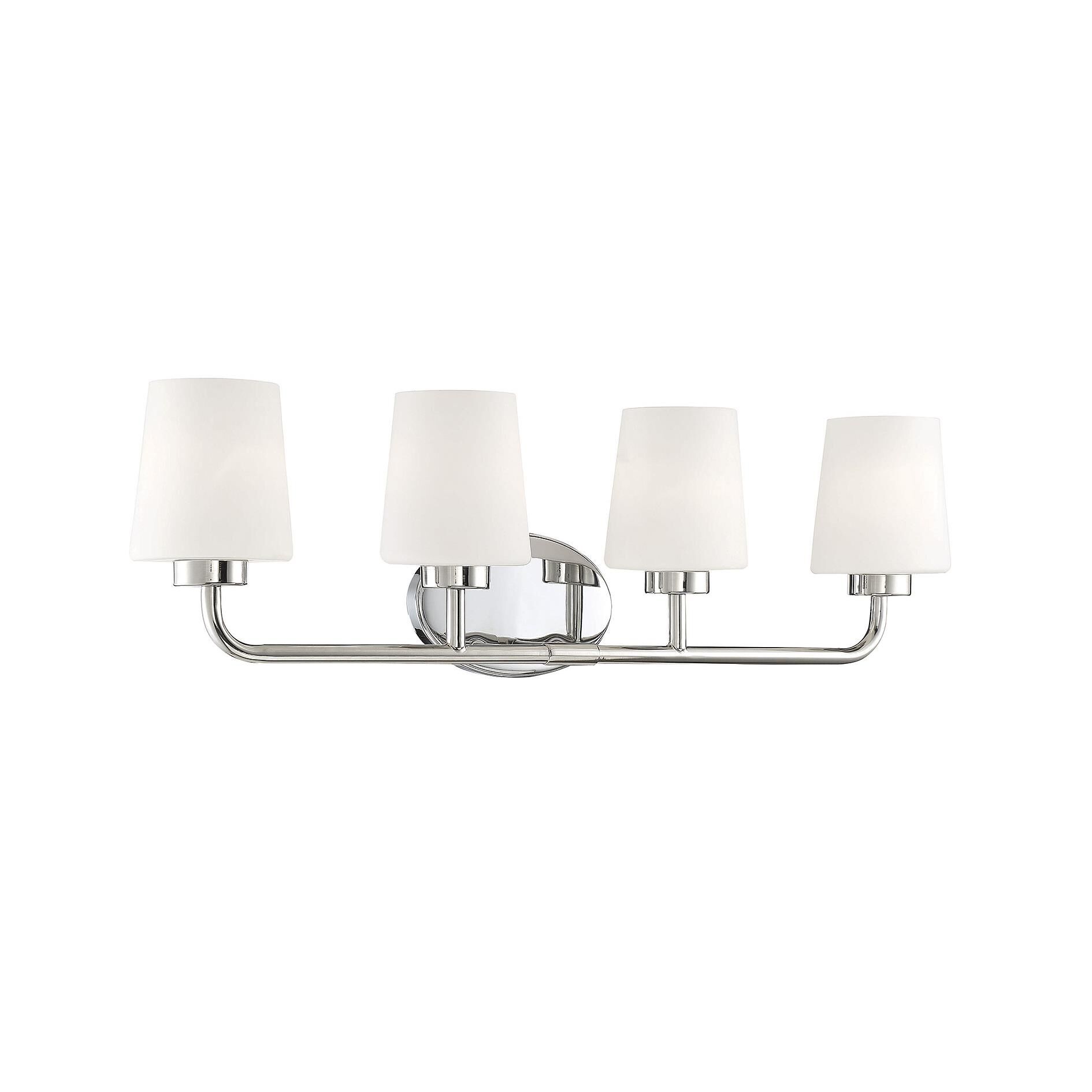 Shown in Polished Nickel finish and White -  Frosted glass