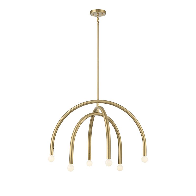 30 Inch 6 Light Chandelier by Meridian Lighting
