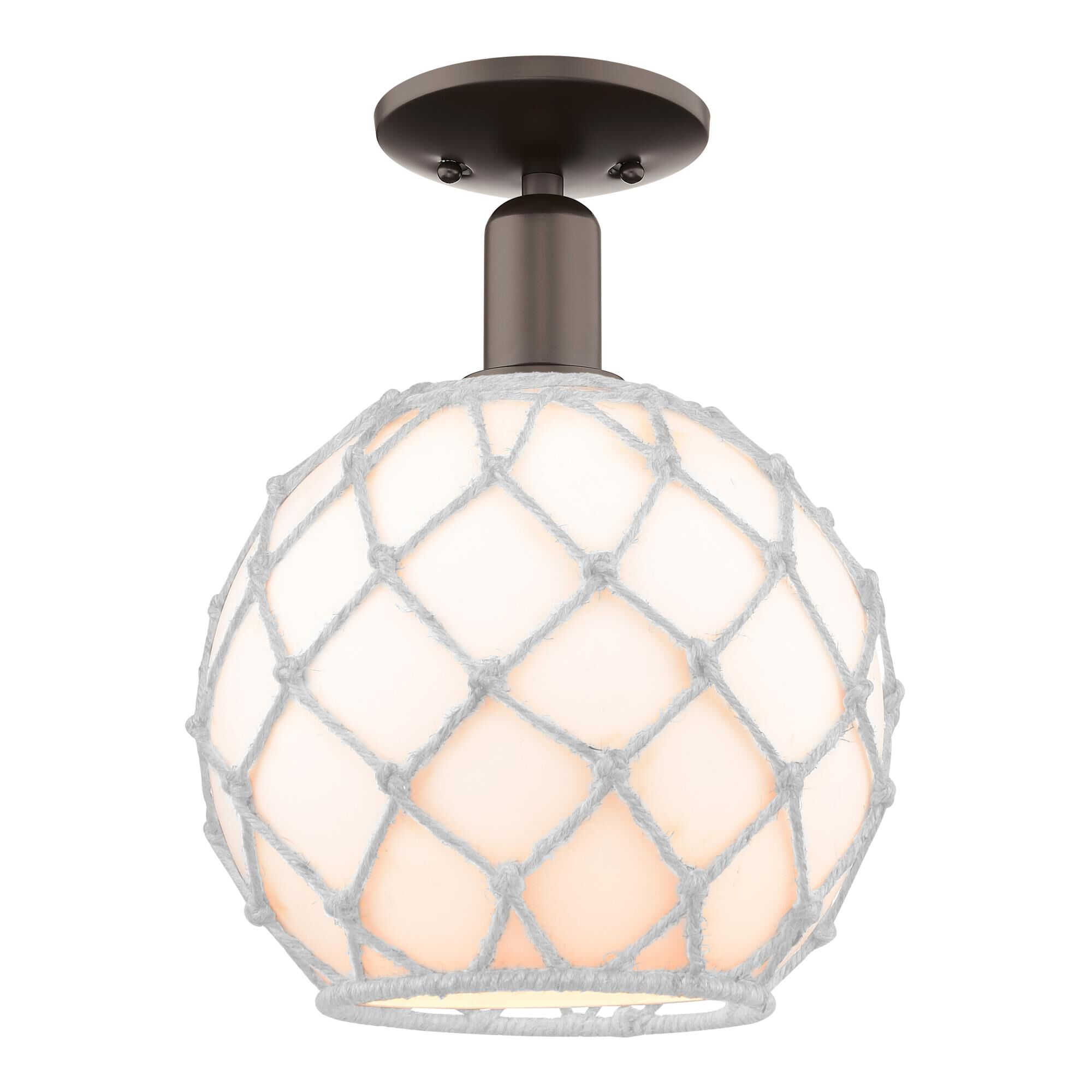 Bruno Marashlian Farmhouse Rope 10 Inch Semi Flush Mount by Innovations Lighting