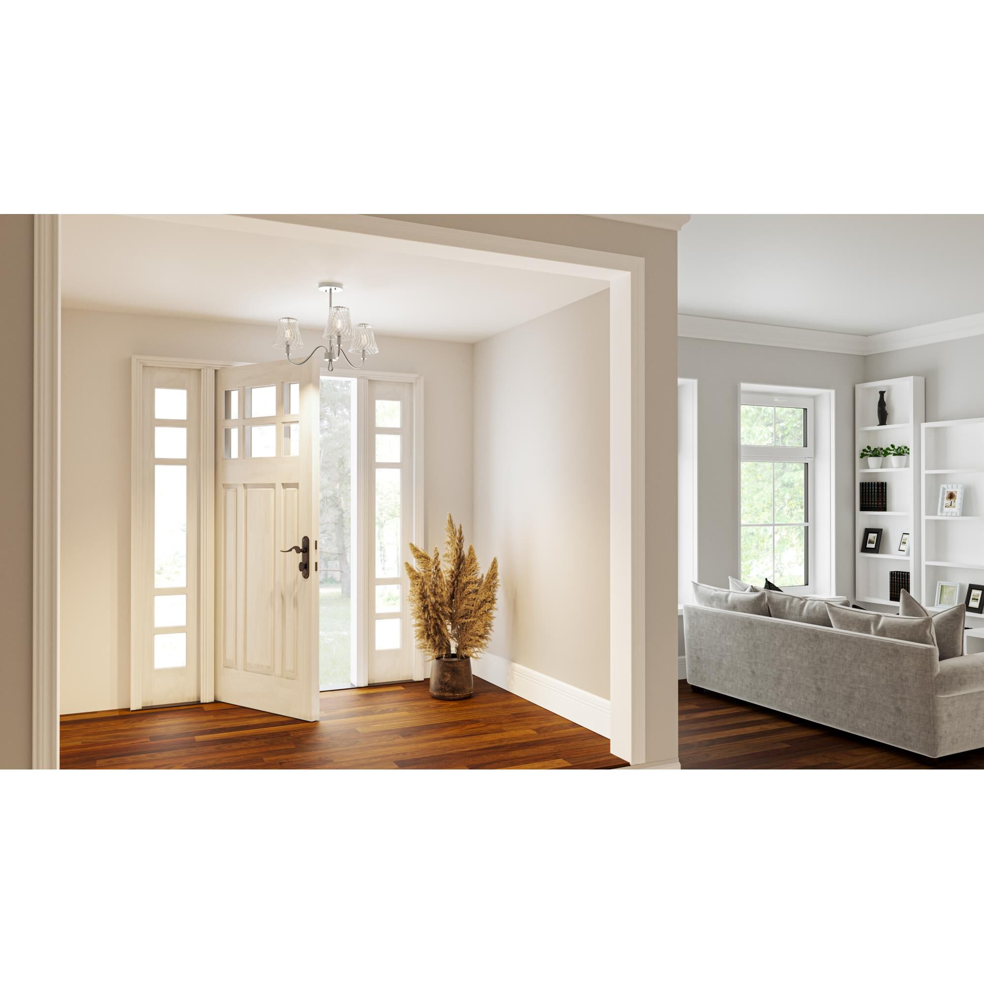 Mckinney 22 Inch Semi Flush Mount by Quoizel