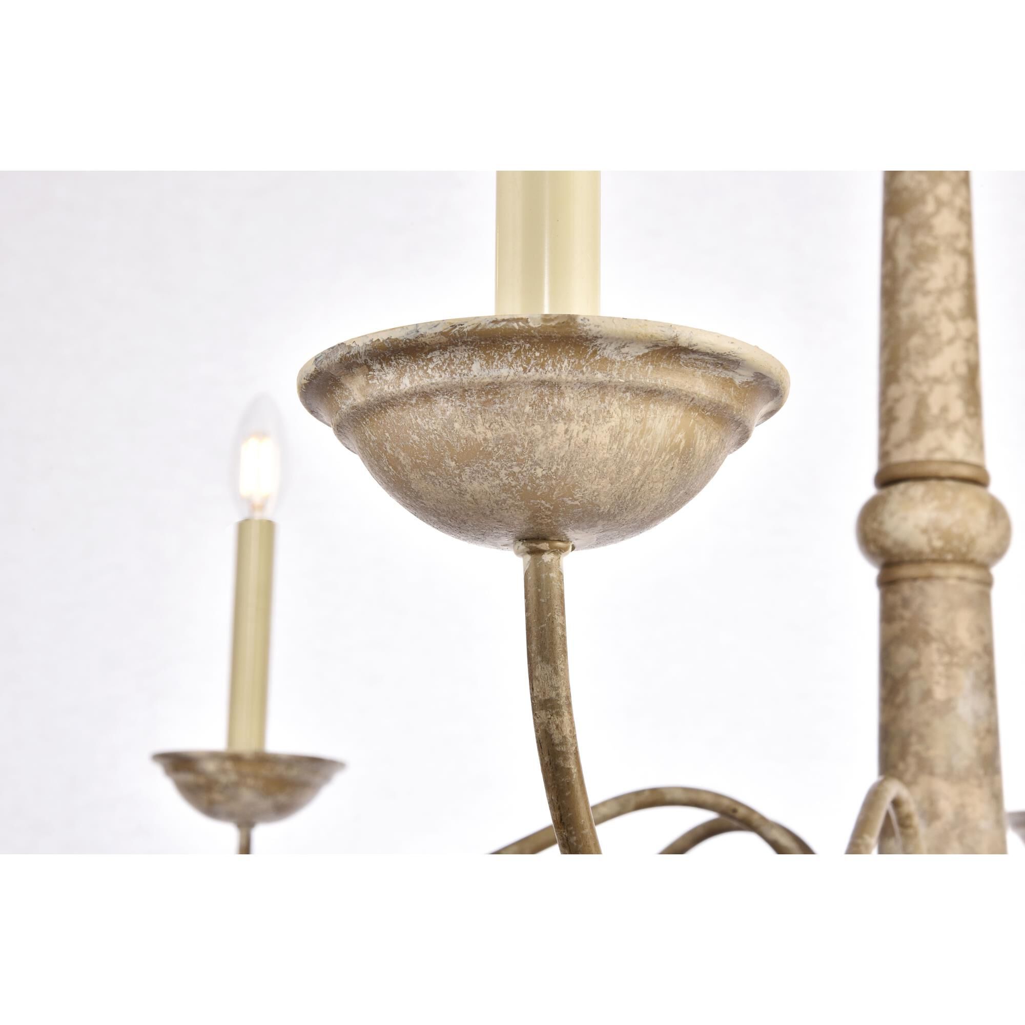 Merritt 39 Inch 6 Light Chandelier by Elegant Lighting