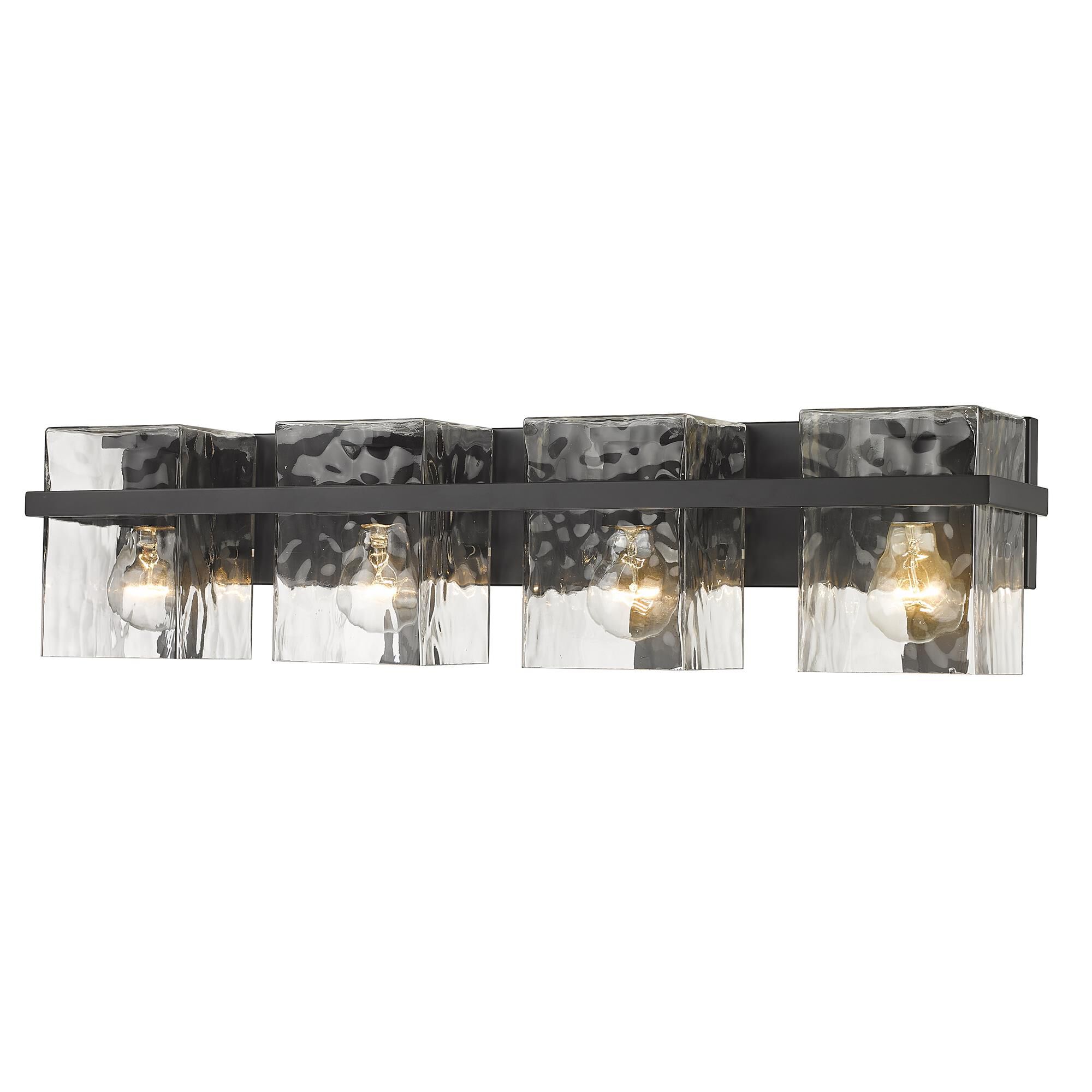 Shown in Matte Black finish and Glass shade