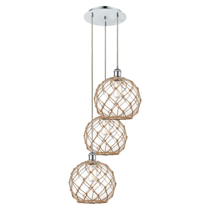 Bruno Marashlian Farmhouse Rope 17 Inch Multi Light Pendant by Innovations Lighting