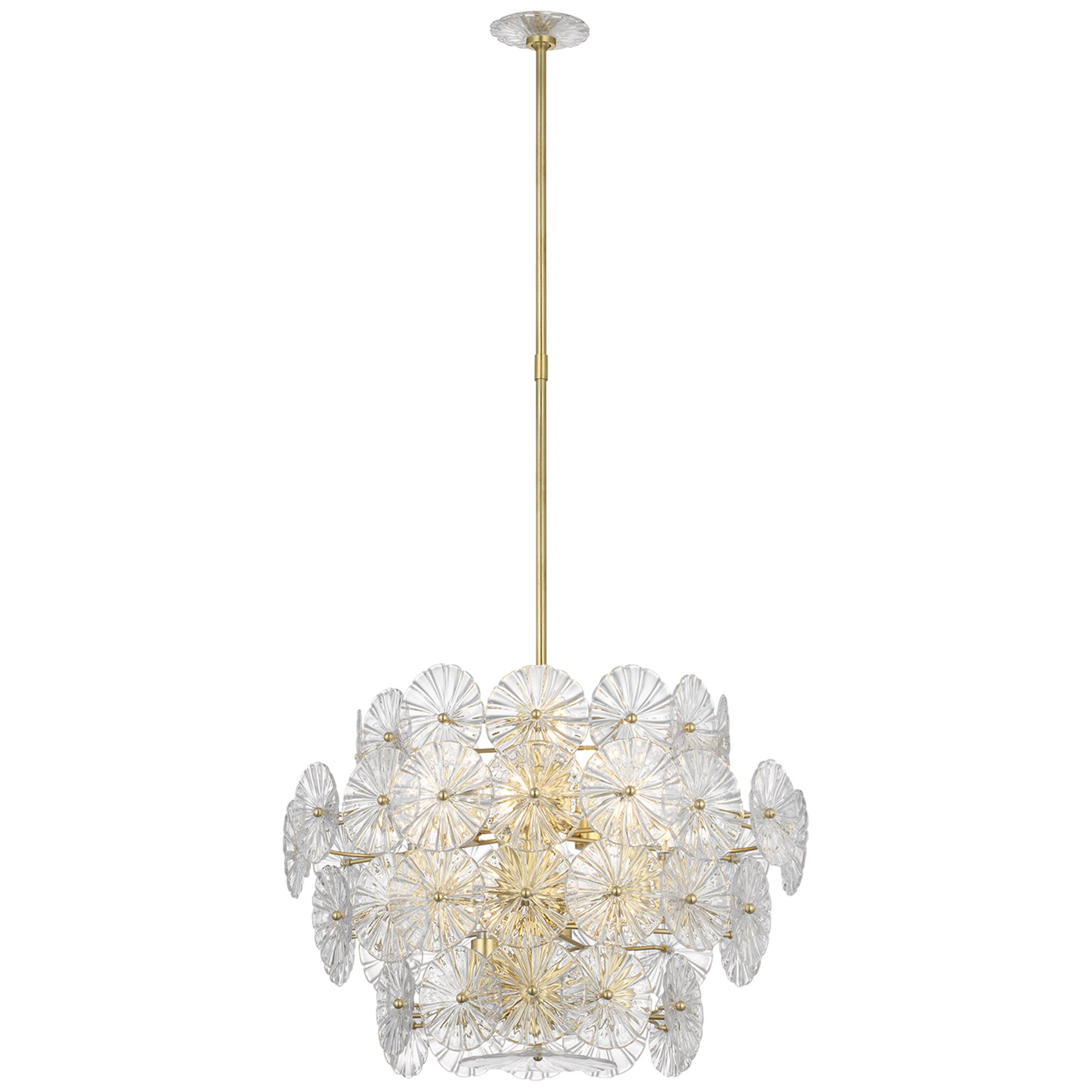 Shown in Gild finish and Clear glass