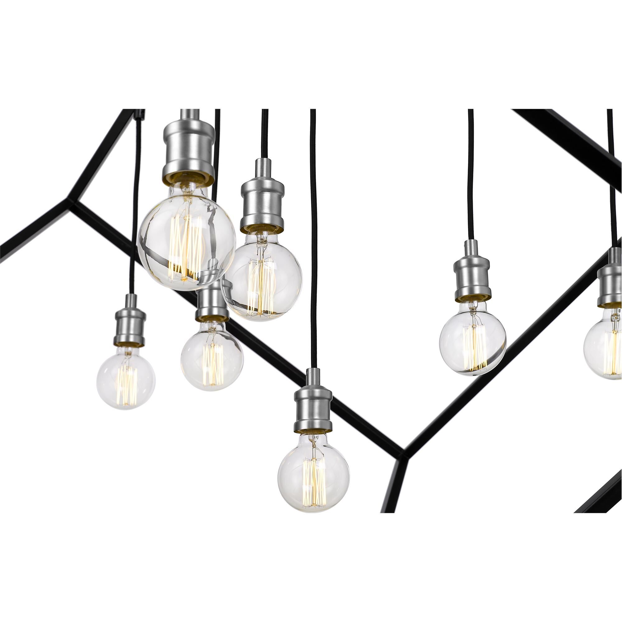 Shown in Matte Black + Brushed Nickel finish and --- glass and --- shade