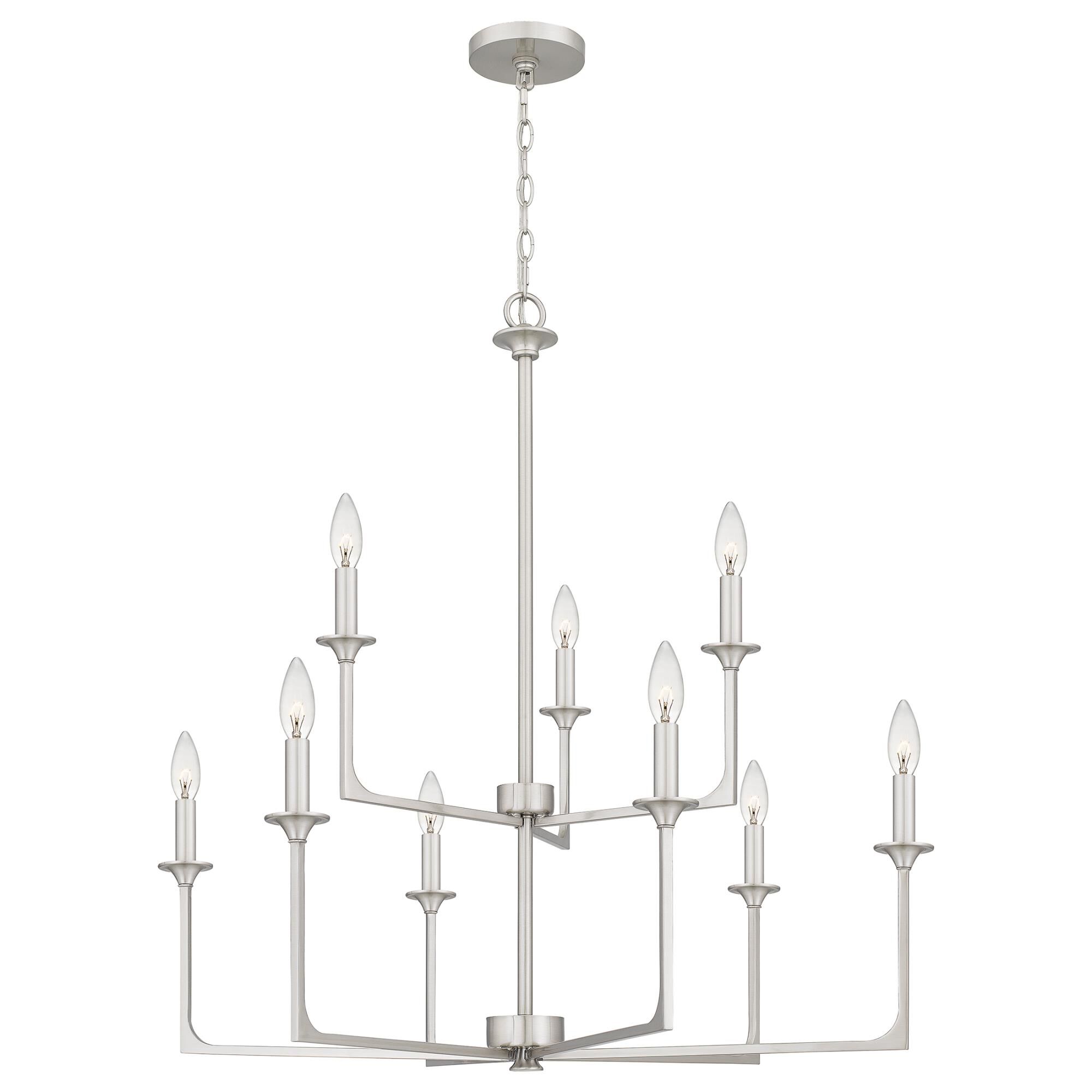 Prescott 32 Inch 9 Light Chandelier by Quoizel