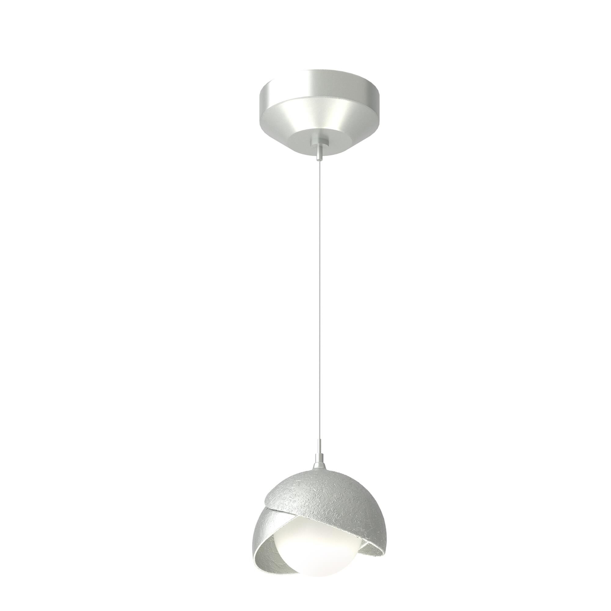 Shown in Vintage Platinum finish and Opal glass and Vintage Platinum  accent
