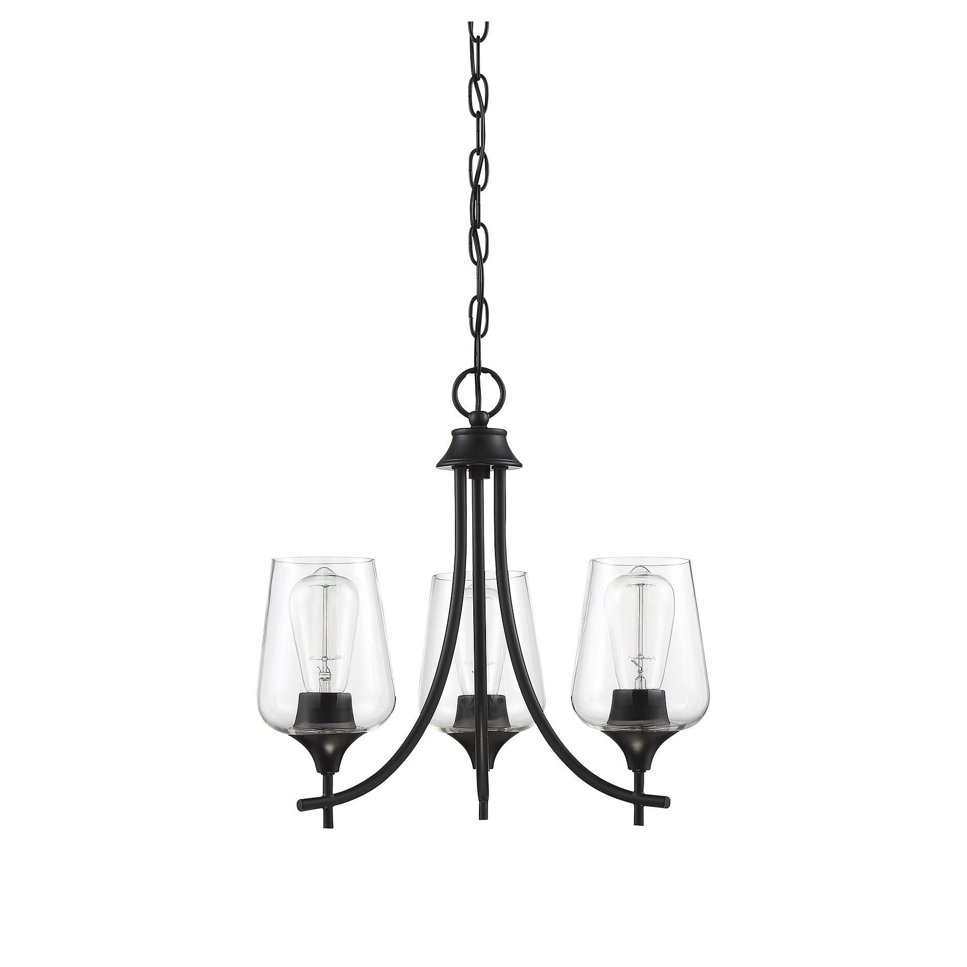 Shown in Black finish and Clear glass