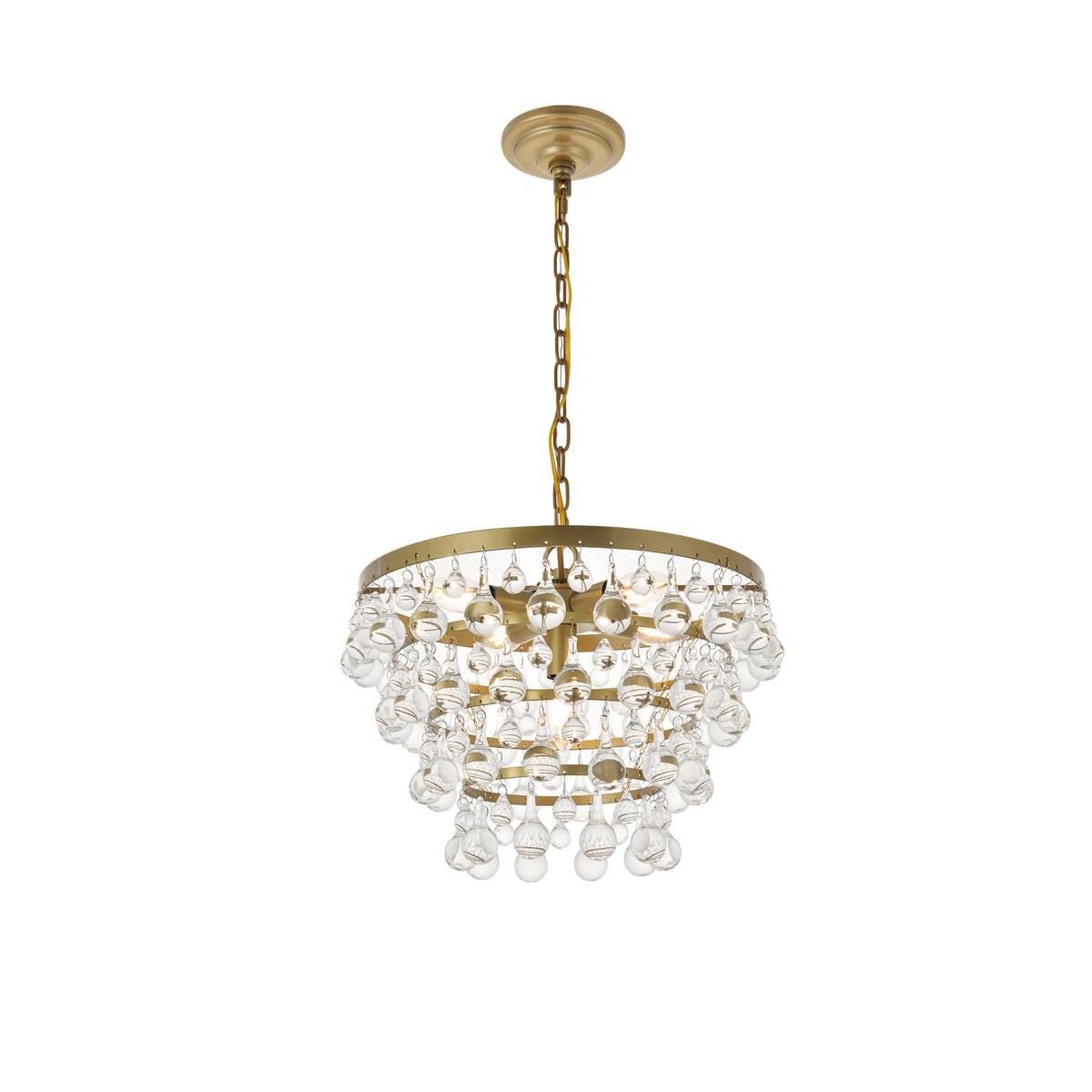 Shown in Brass finish and Clear Royal Cut crystal