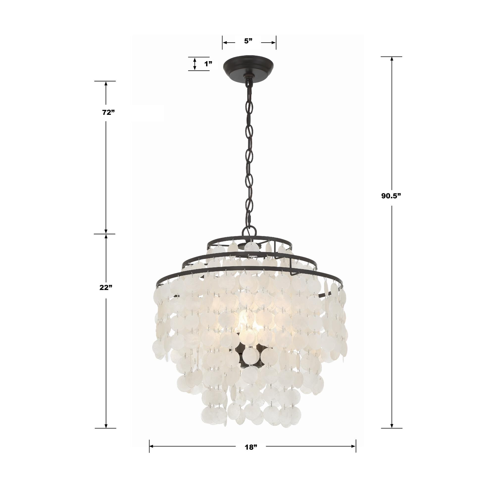 Brielle 18 Inch 4 Light Mini Chandelier by Crystorama