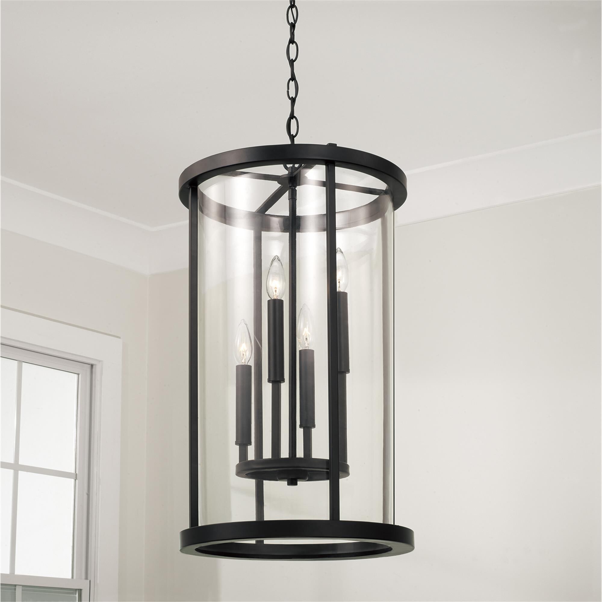 Shown in Espresso And Brass finish and Clear glass