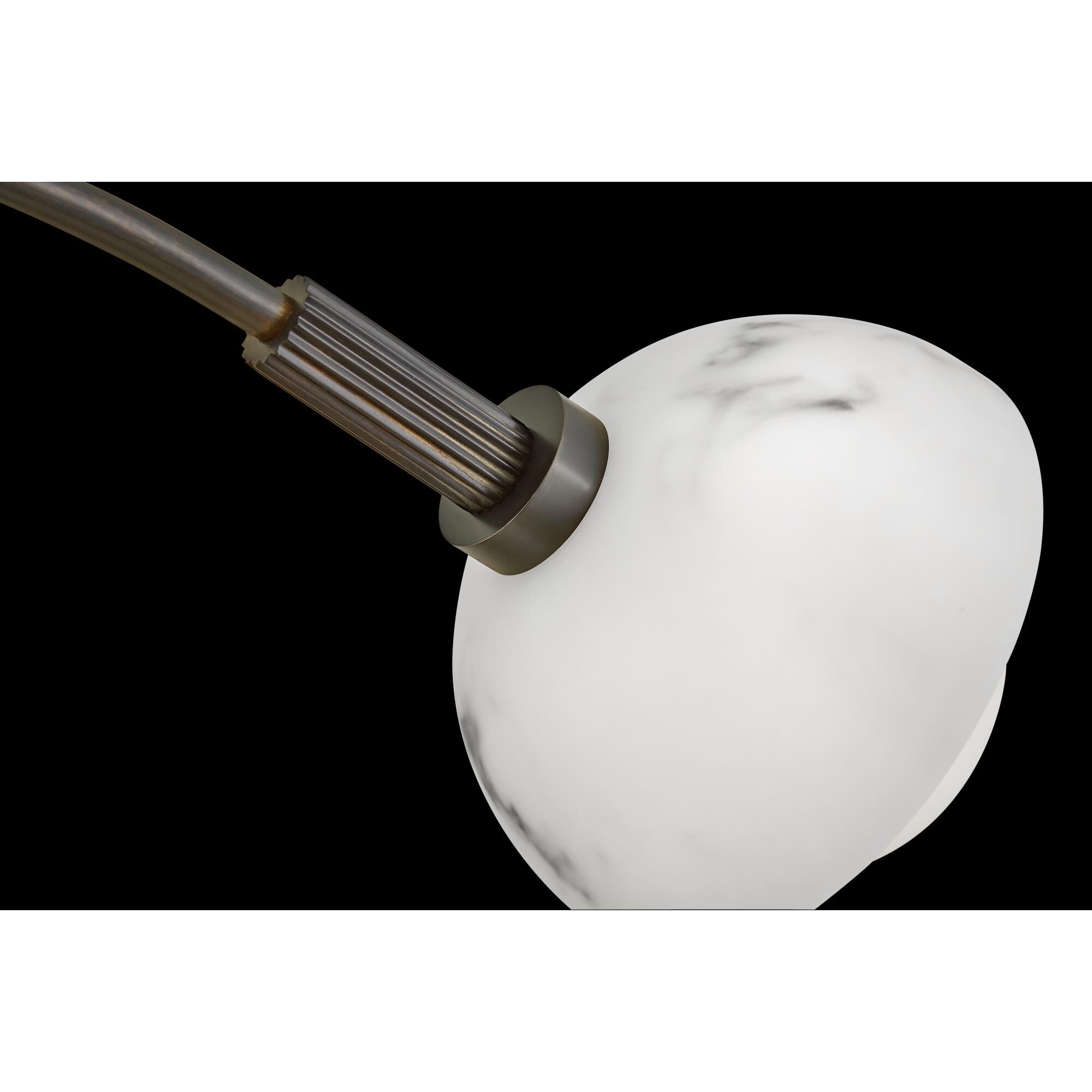 Shown in Black Oxide finish and Cased Opal And Faux Alabaster glass