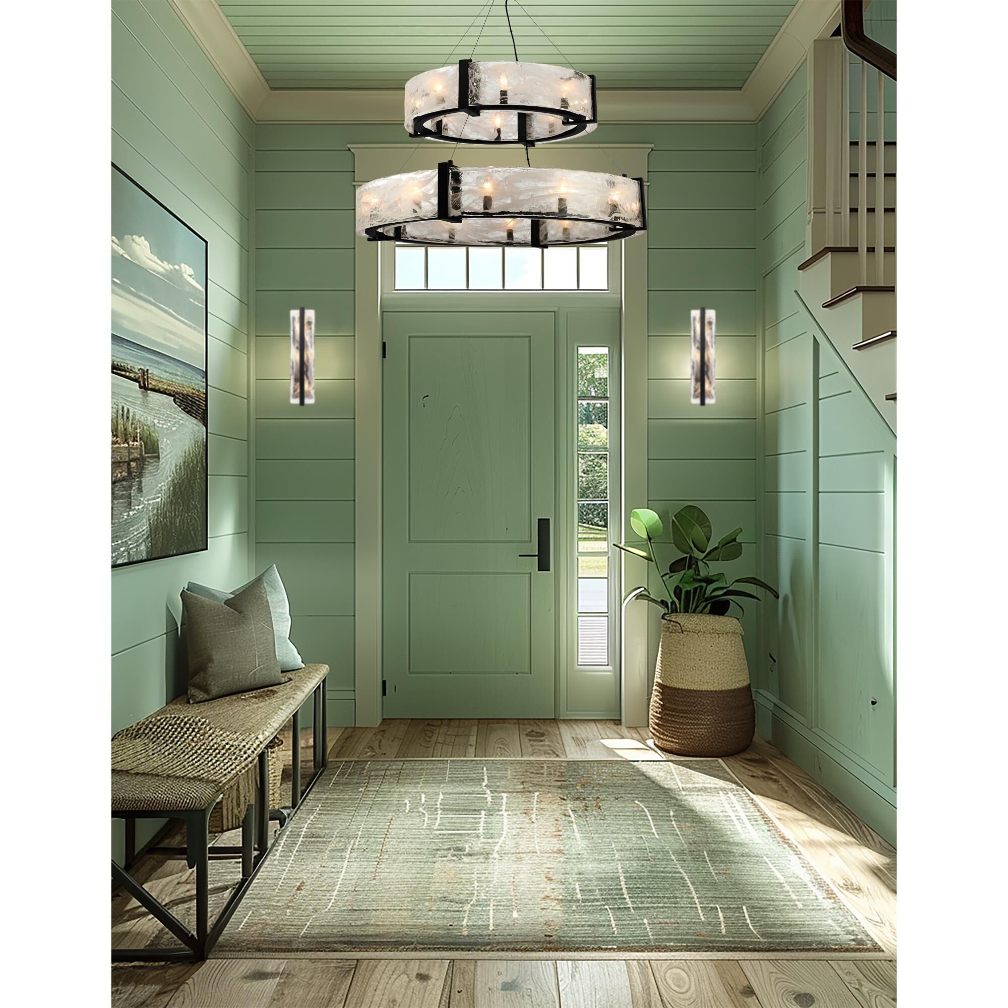Cloud Break 40 Inch Chandelier by Minka Lavery