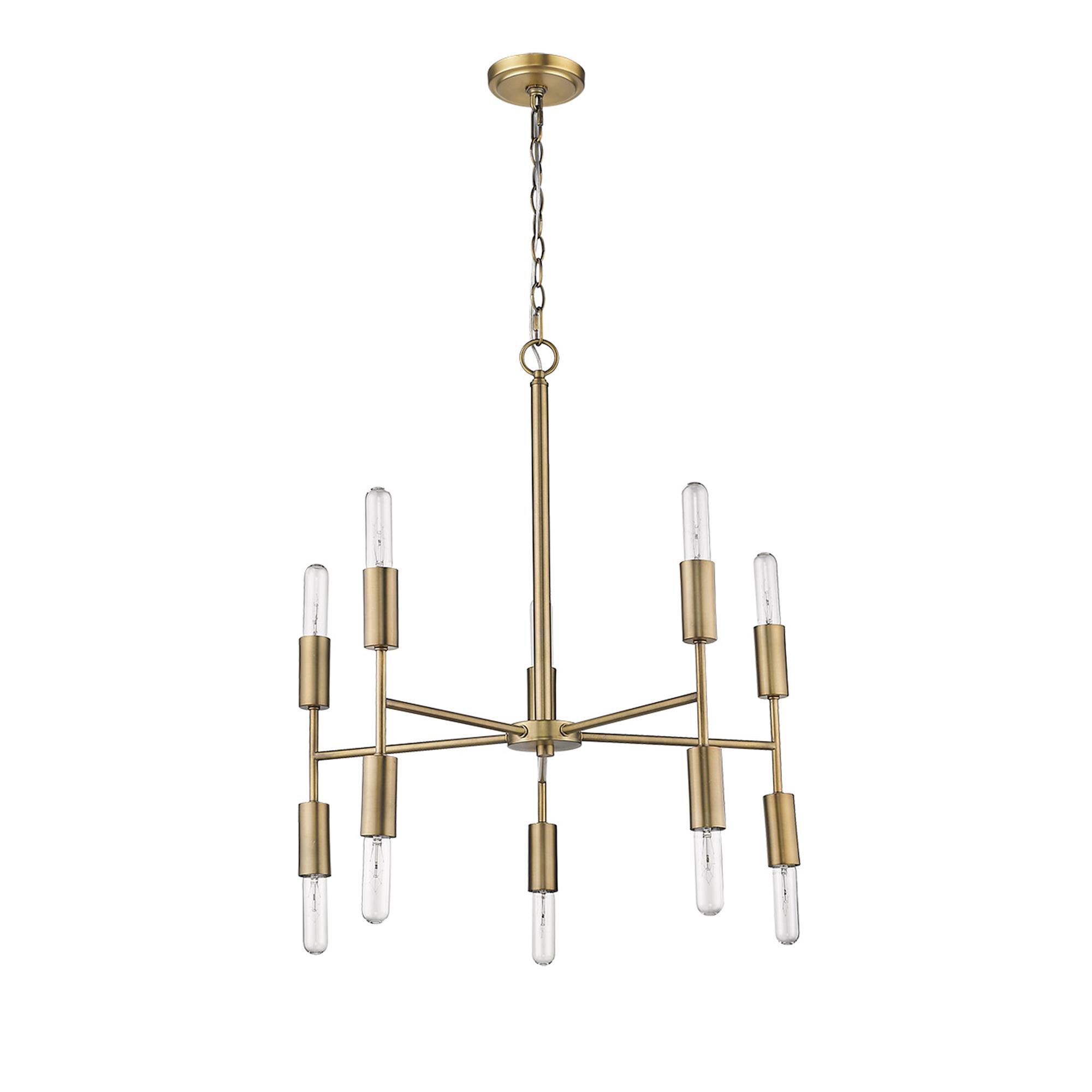 Shown in Aged Brass finish and -- glass and -- shade