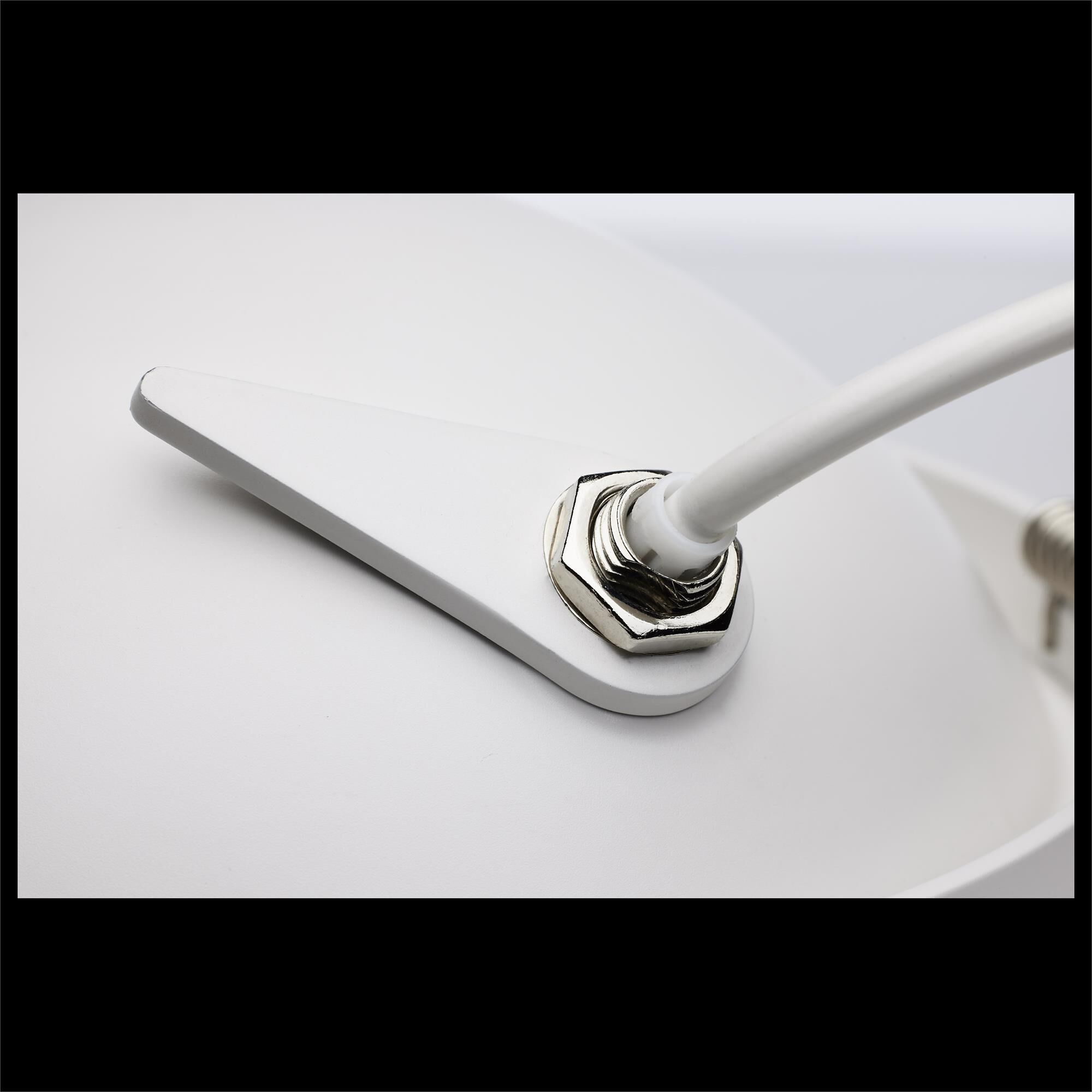 Shown in White finish